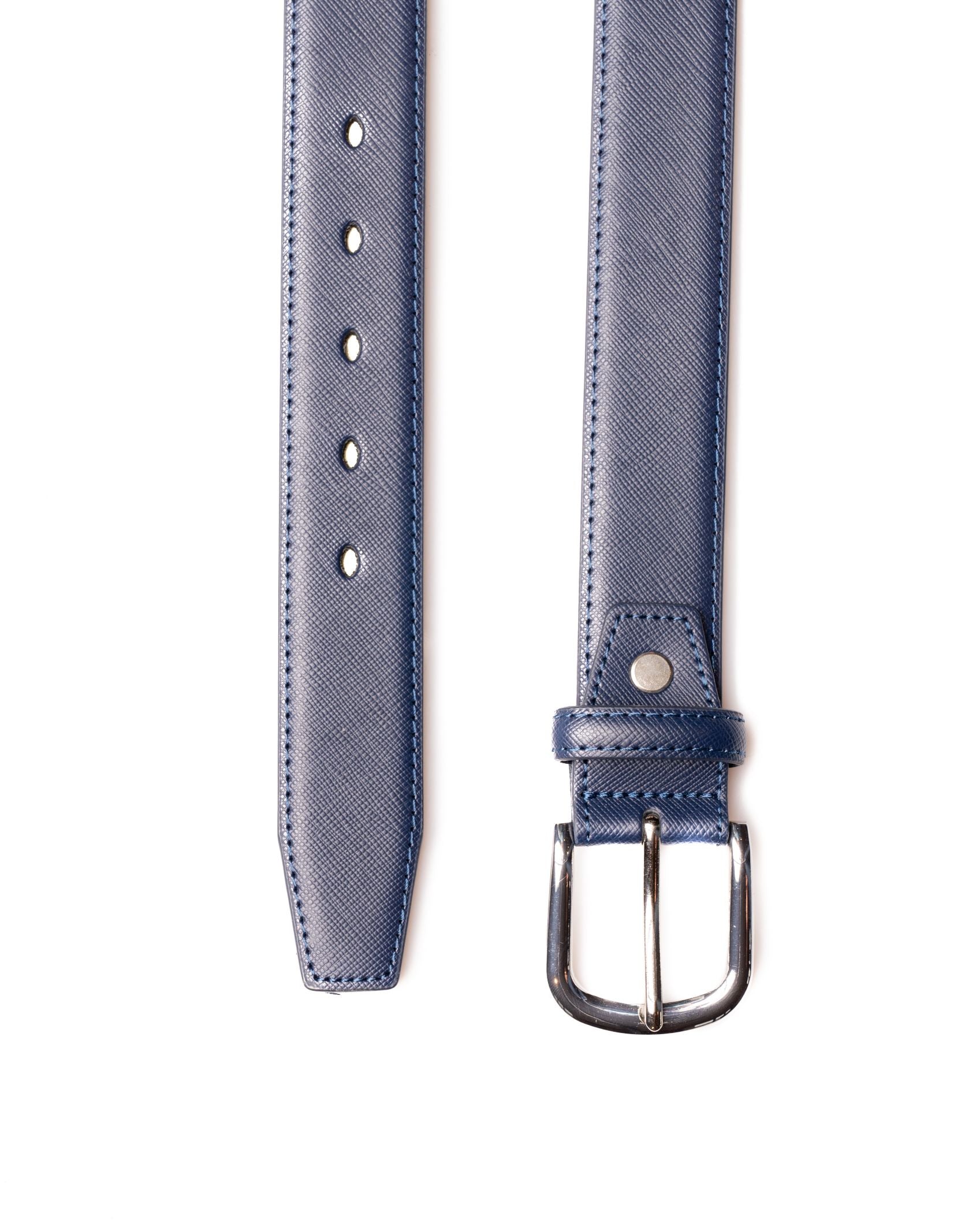 CLASSIC SAFFIANO BLUE LEATHER BELT