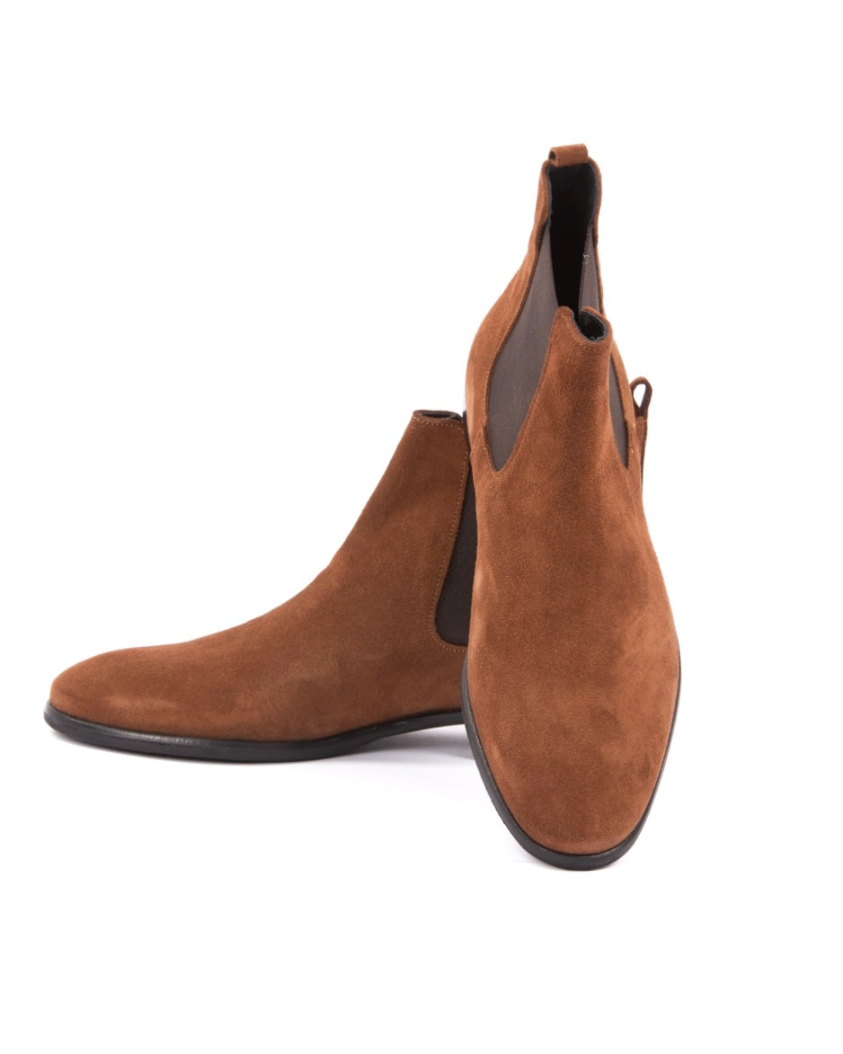 Dre - chelsea boots in camoscio cammello sporcato