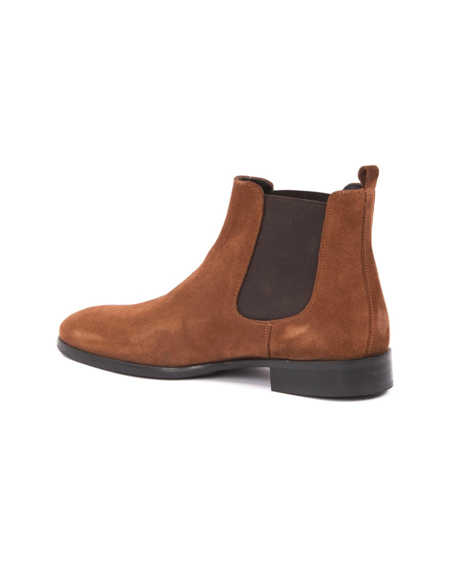 Dre - chelsea boots in camoscio cammello sporcato