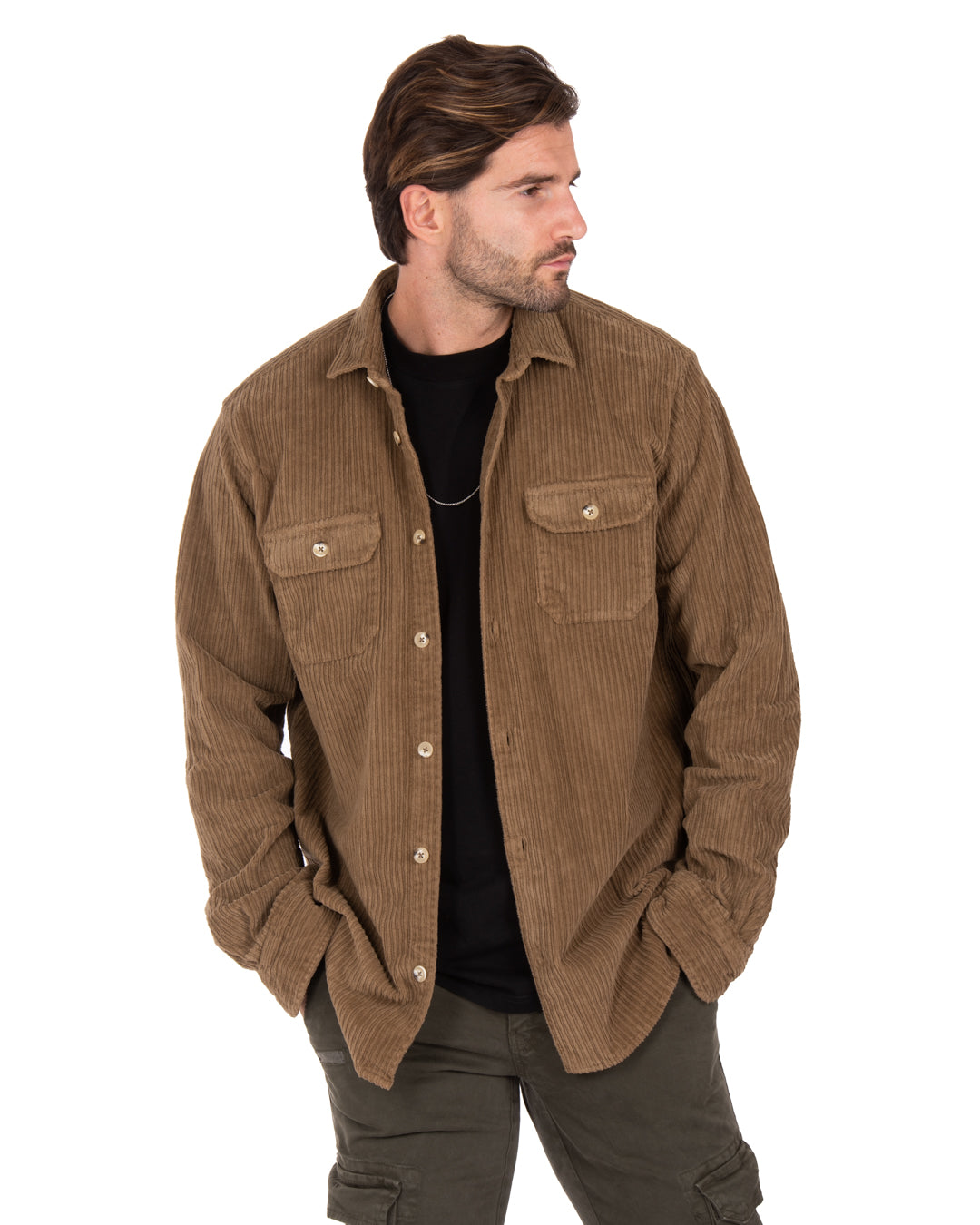 Atlantis - camel velvet shirt