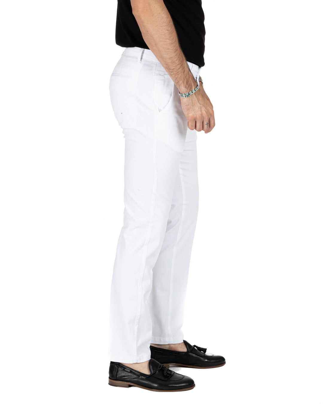 Bill - pantalone armaturato bianco