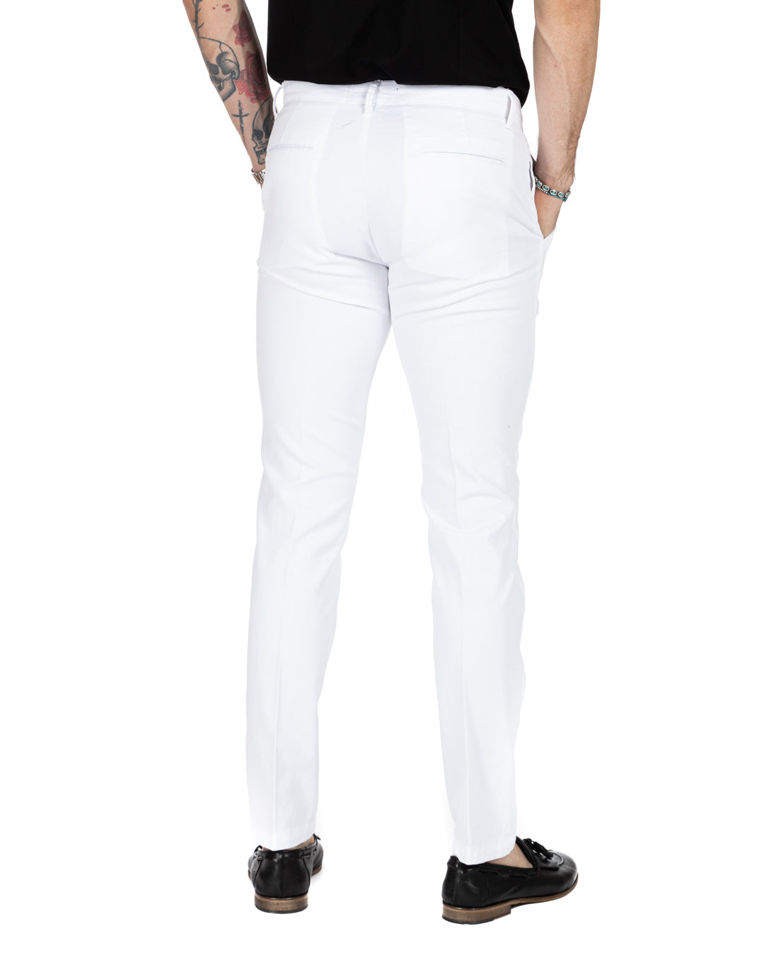 Bill - pantalone armaturato bianco