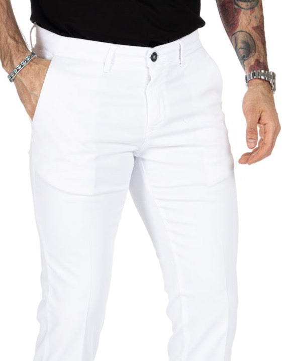 Bill - pantalone armaturato bianco