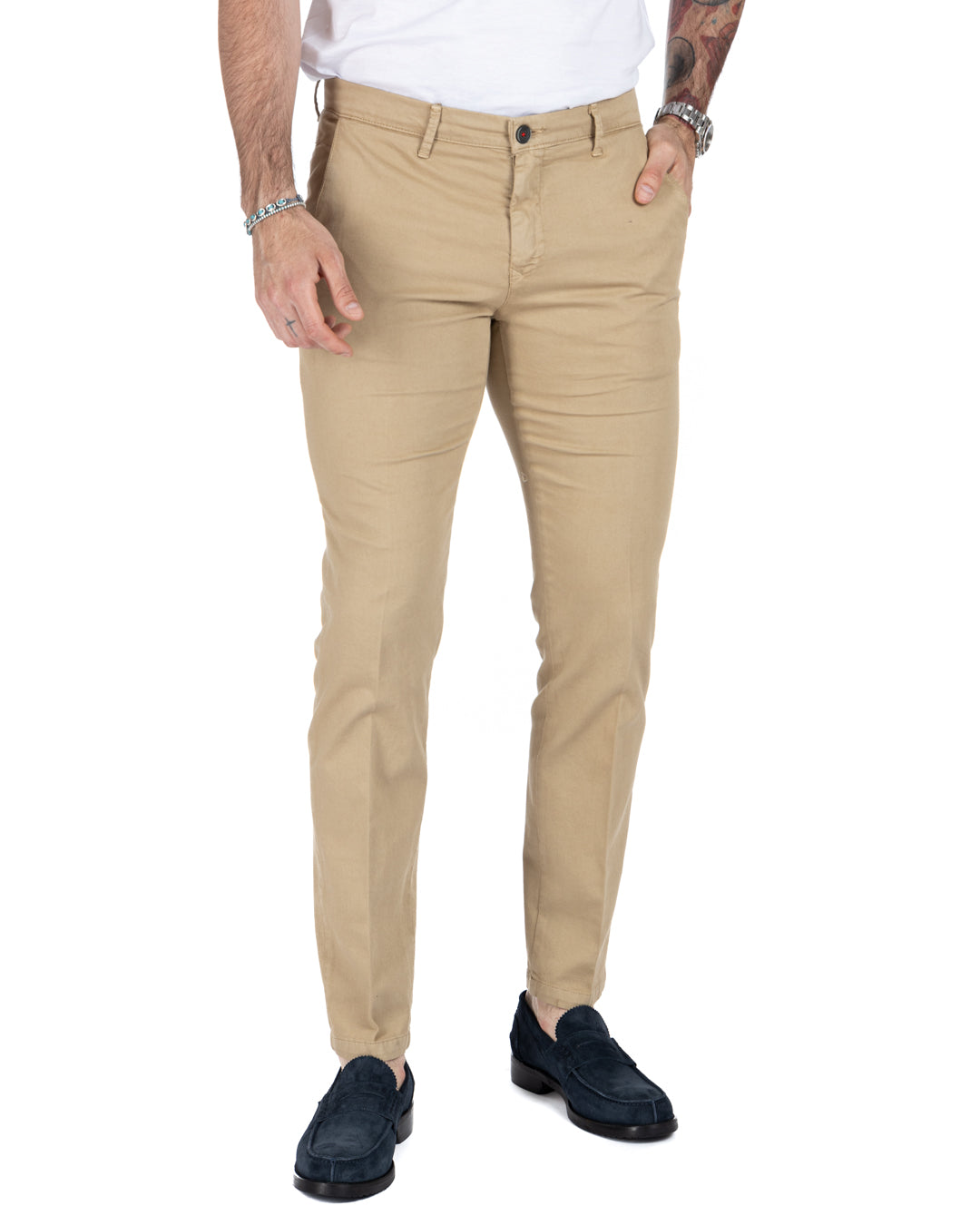 Bill - pantalone armaturato cammello