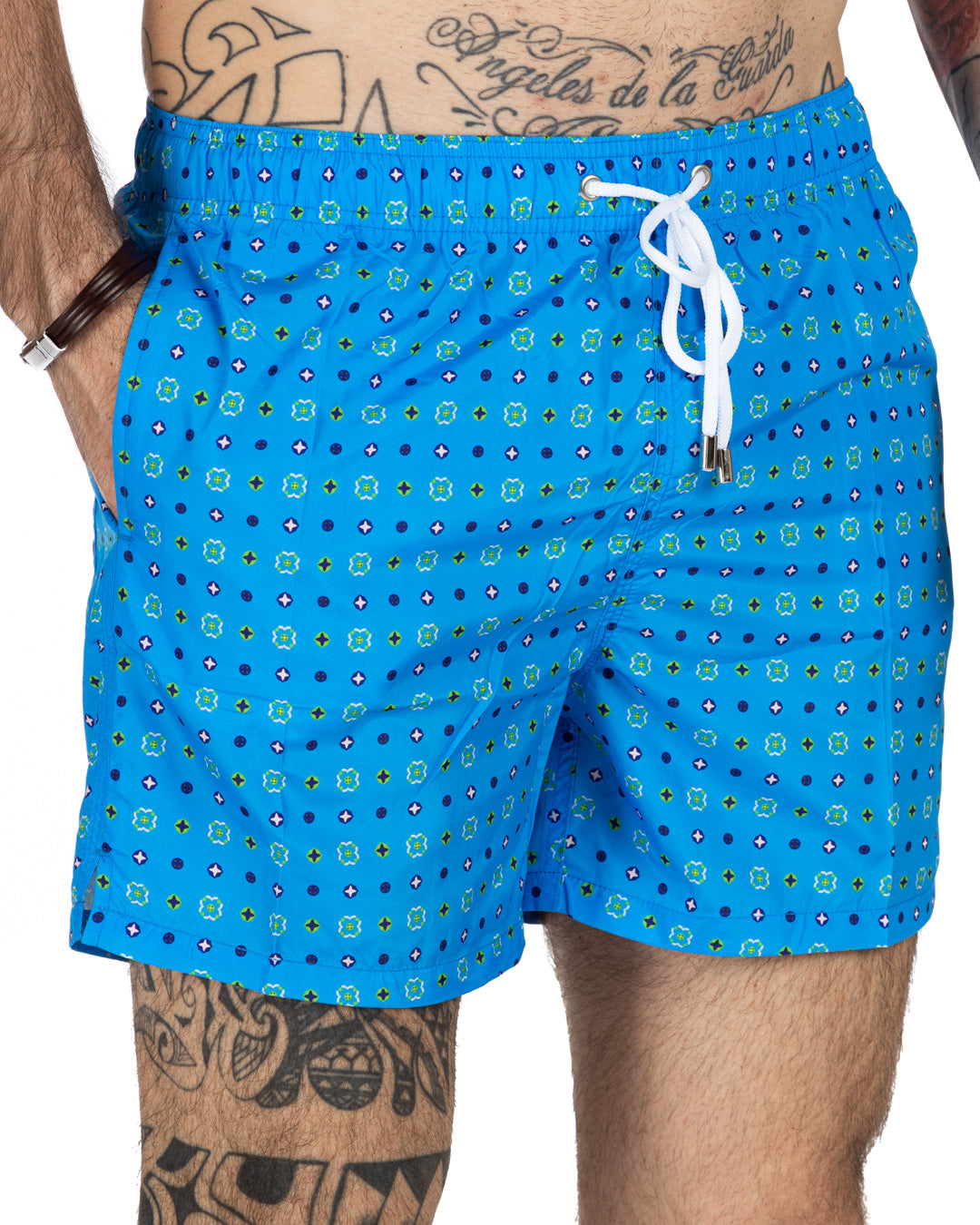 Swimsuit - Micro light blue pattern