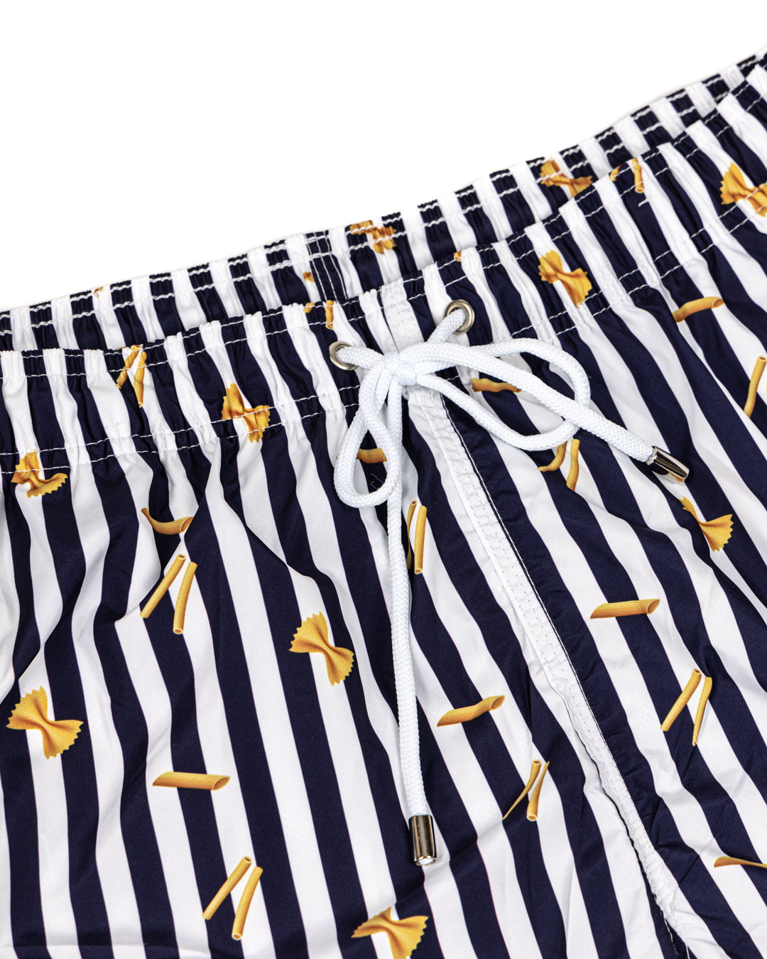 Costume da bagno - Fantasia pasta riga blu