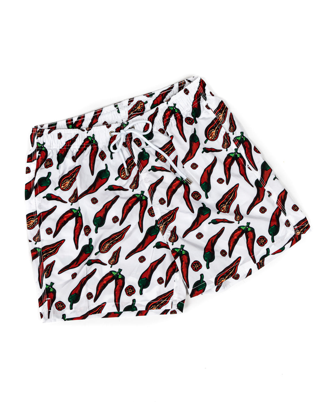 Swimsuit - White chili pepper pattern