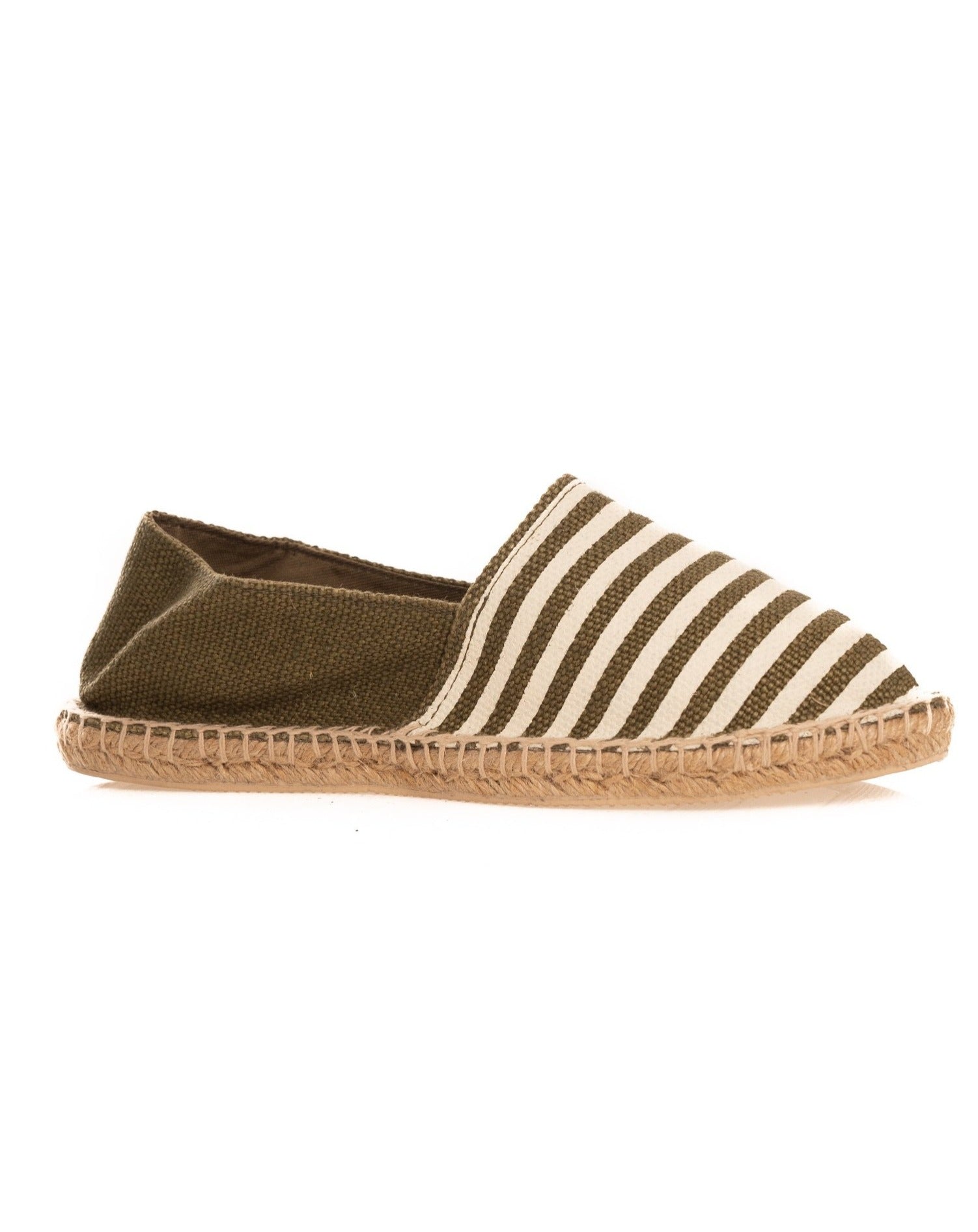 ESPADRILLAS A RIGHE VERDE MILITARE