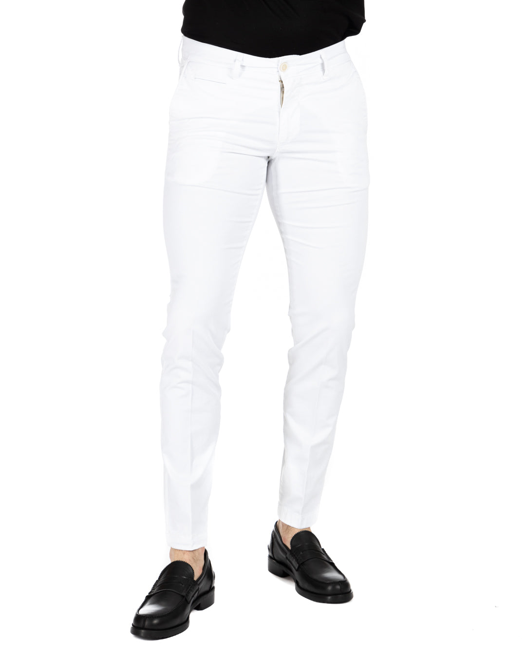 Frank - pantalone basic bianco