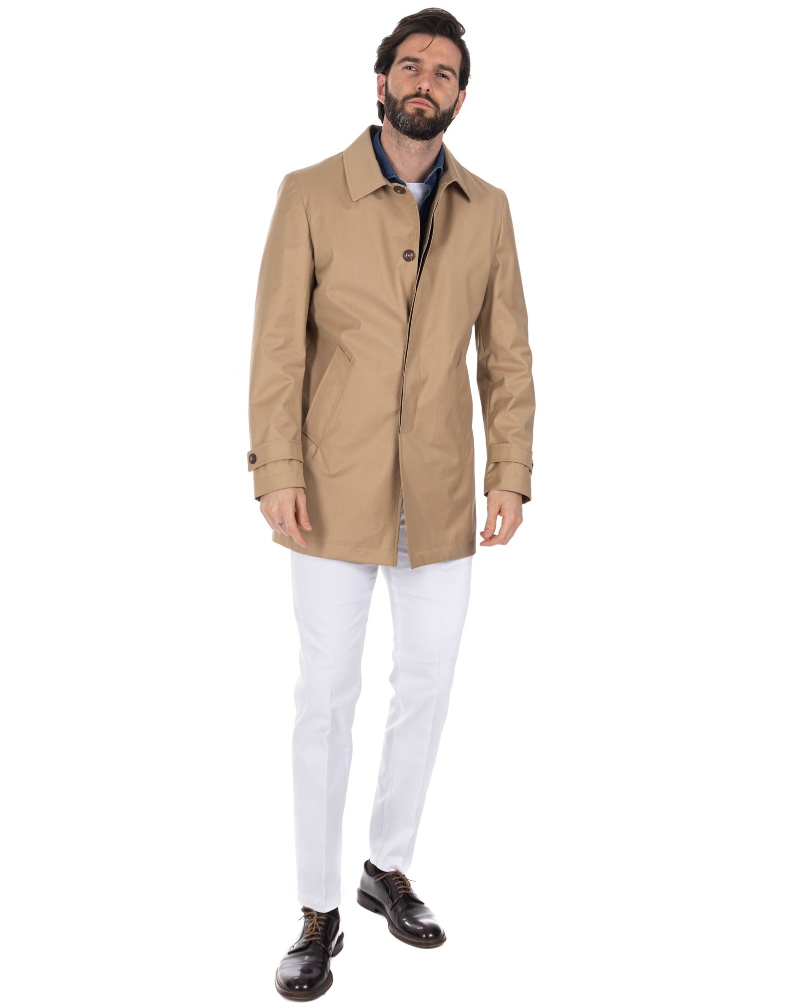 Mantova - trench sfoderato beige