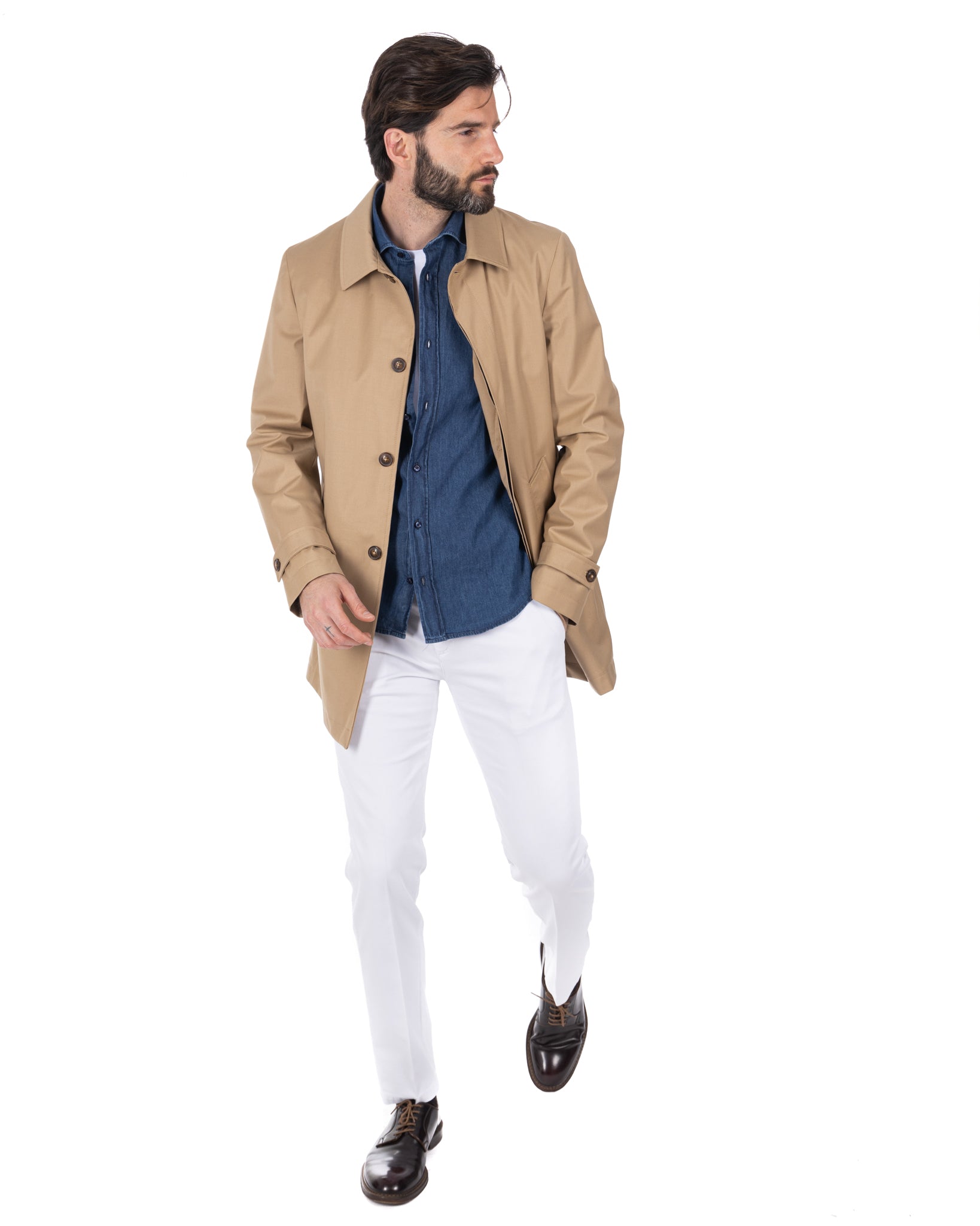 Mantova - trench sfoderato beige