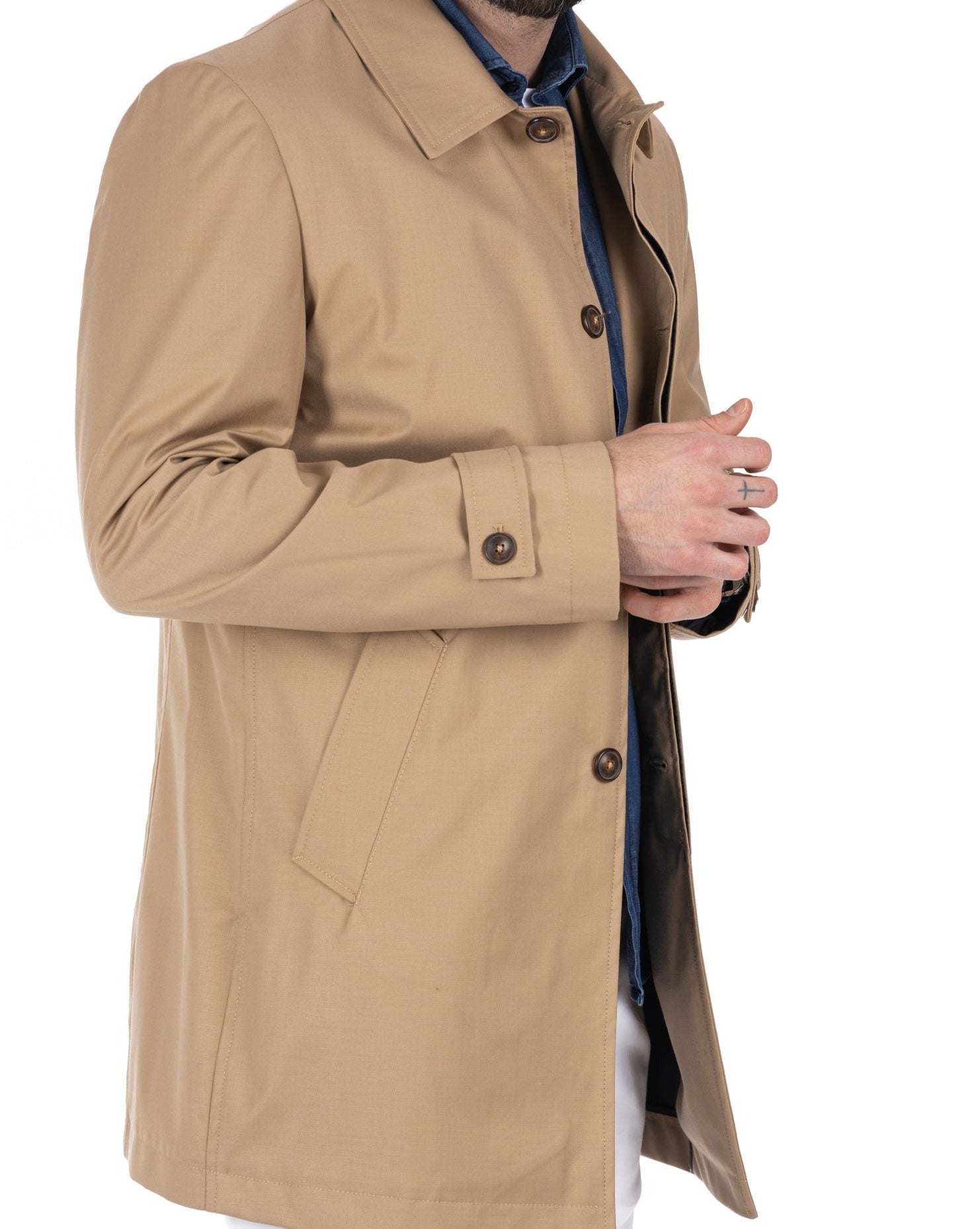 Mantova - trench sfoderato beige