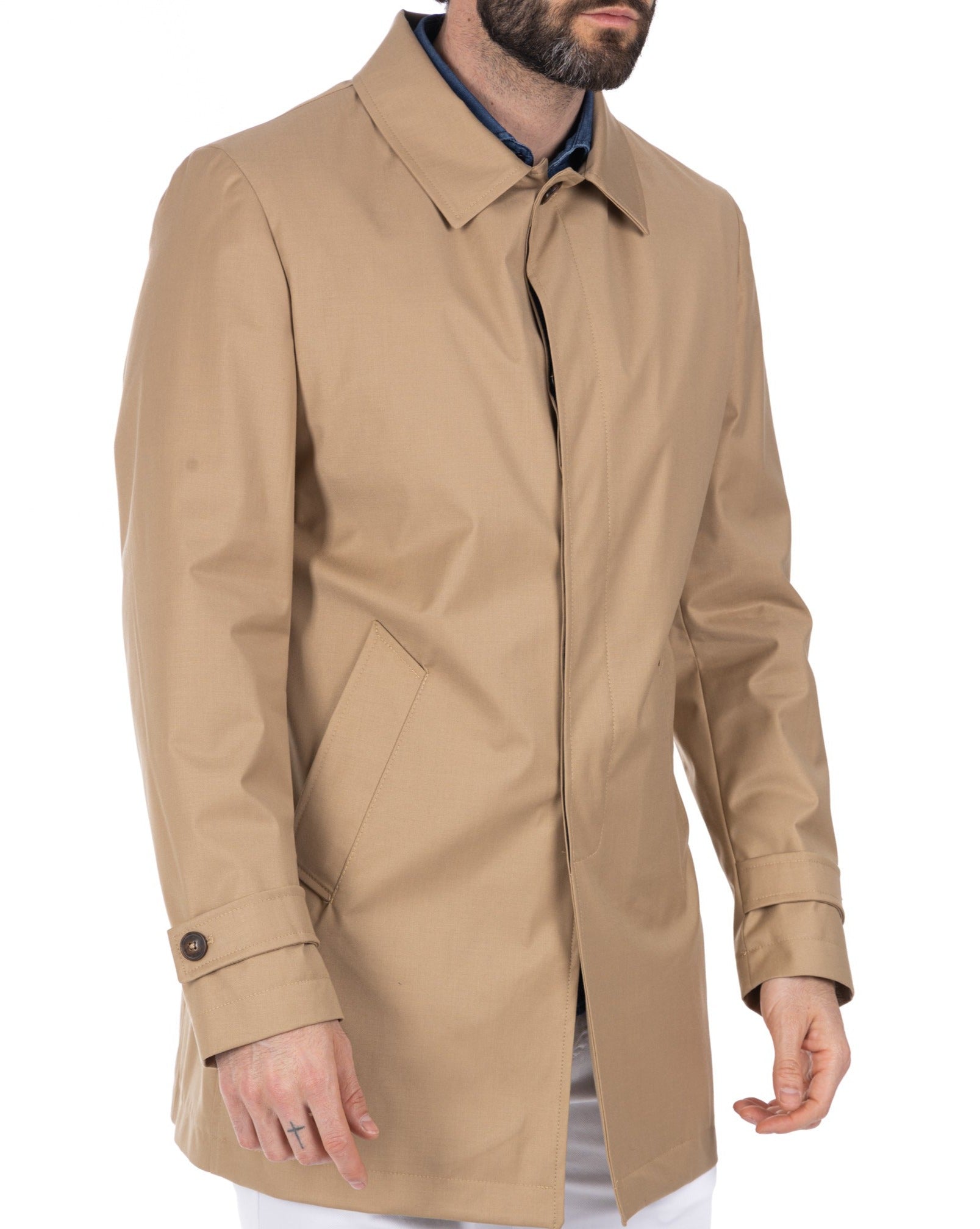 Mantova - trench sfoderato beige