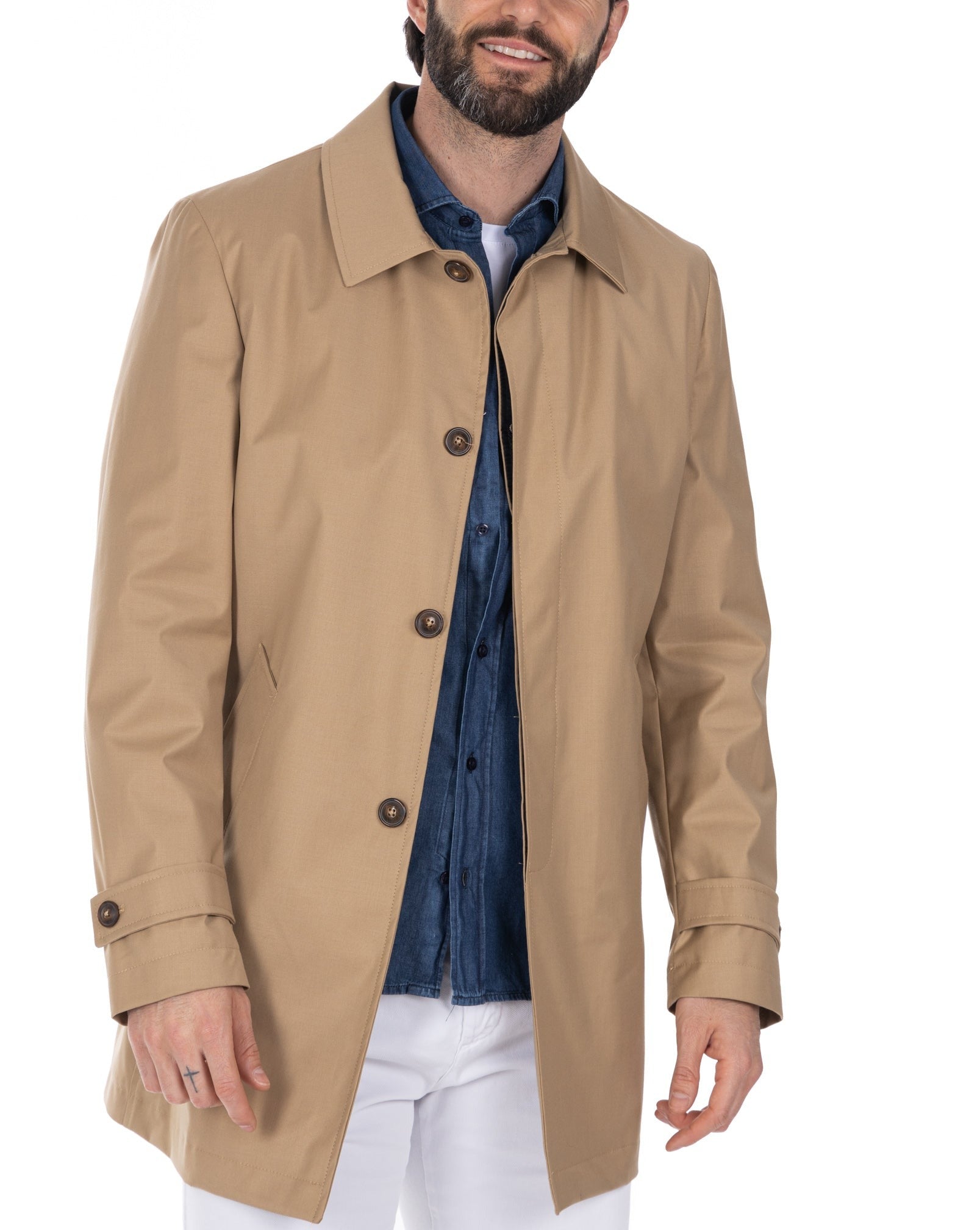 Mantova - trench sfoderato beige