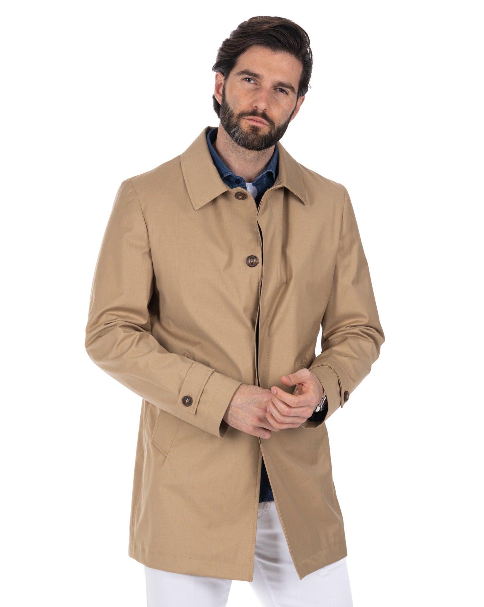 Mantova - trench sfoderato beige