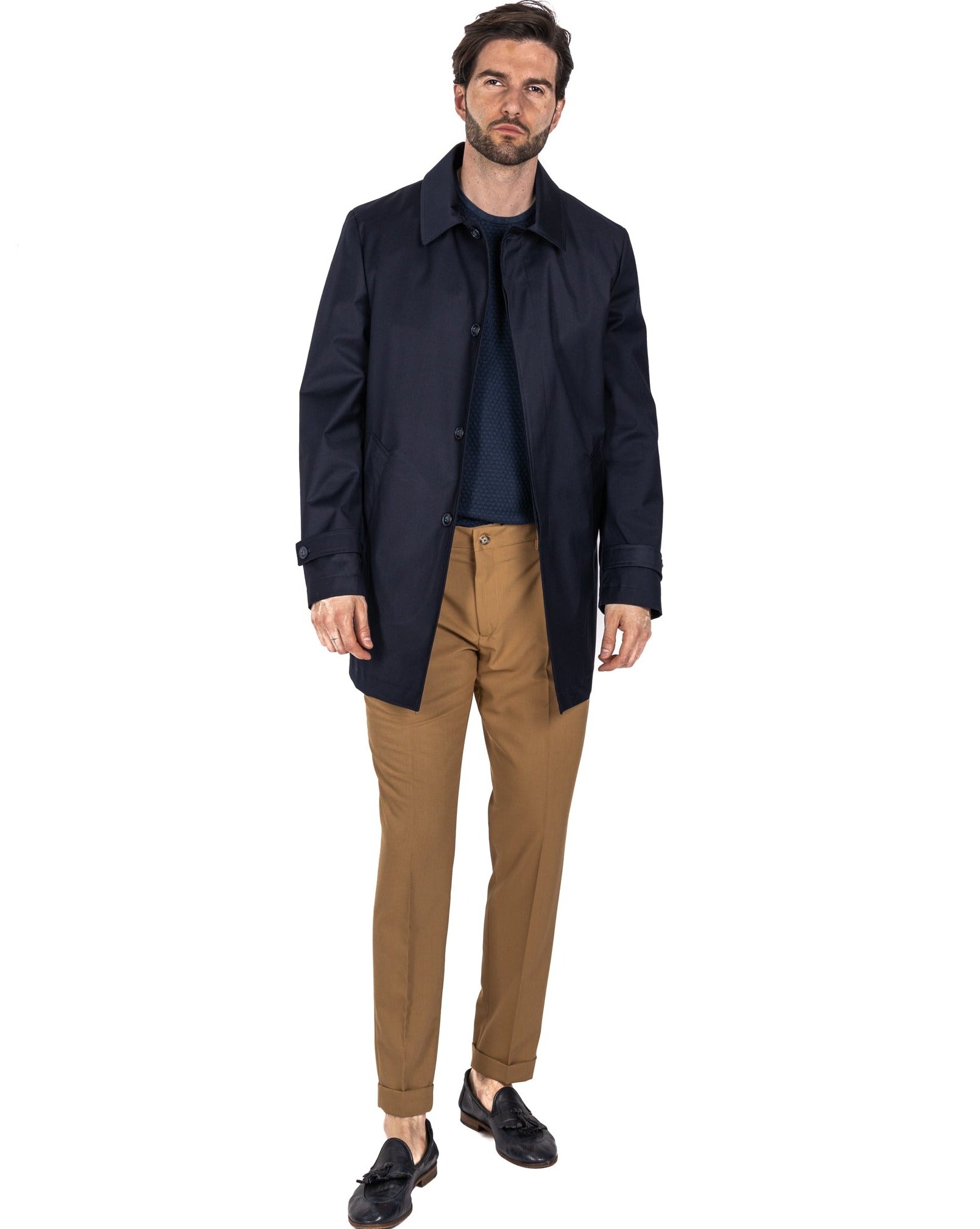 Mantua - blue unlined trench coat