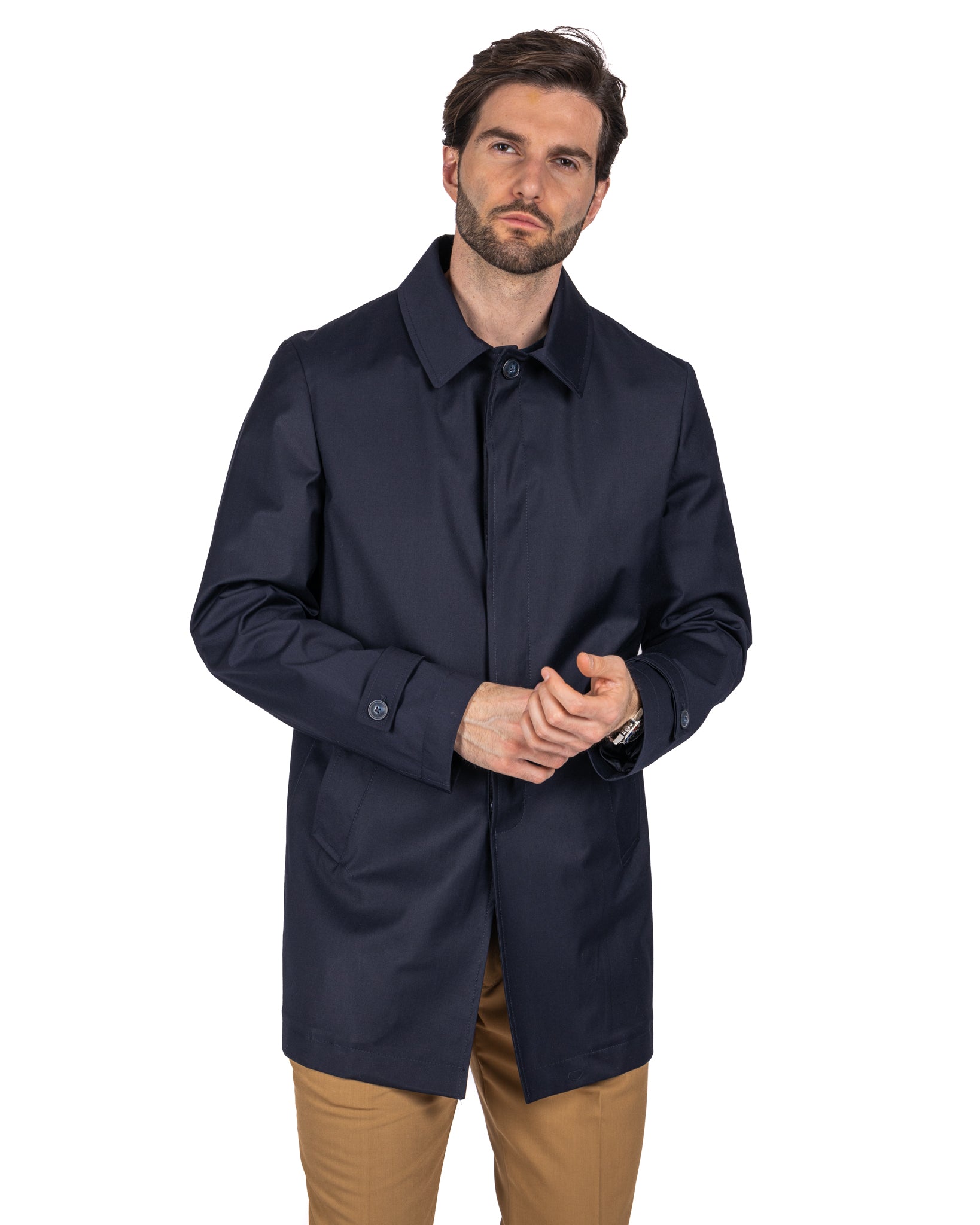 Mantua - blue unlined trench coat