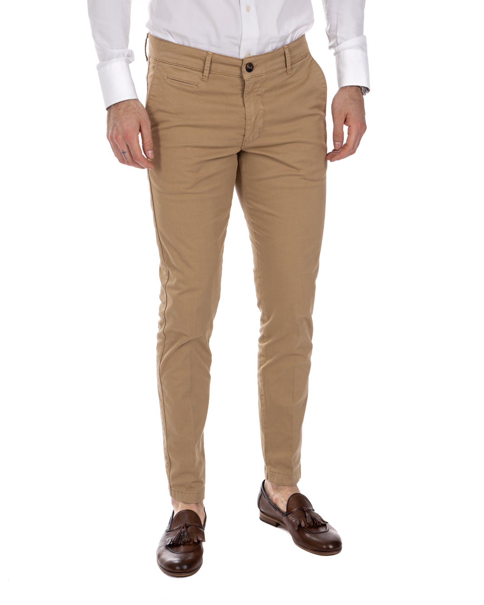 Frank - pantalone basic biscotto