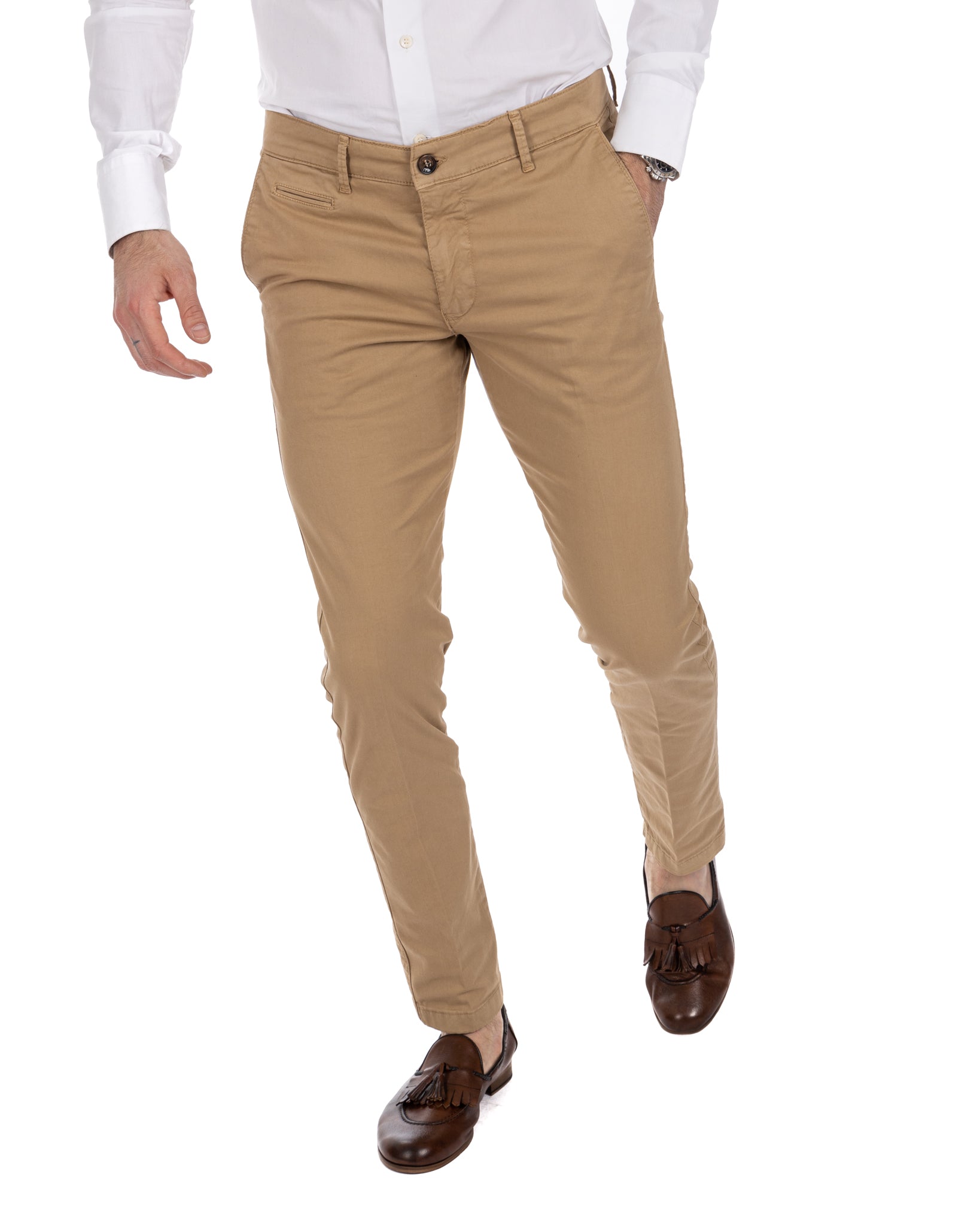 Frank - pantalone basic biscotto