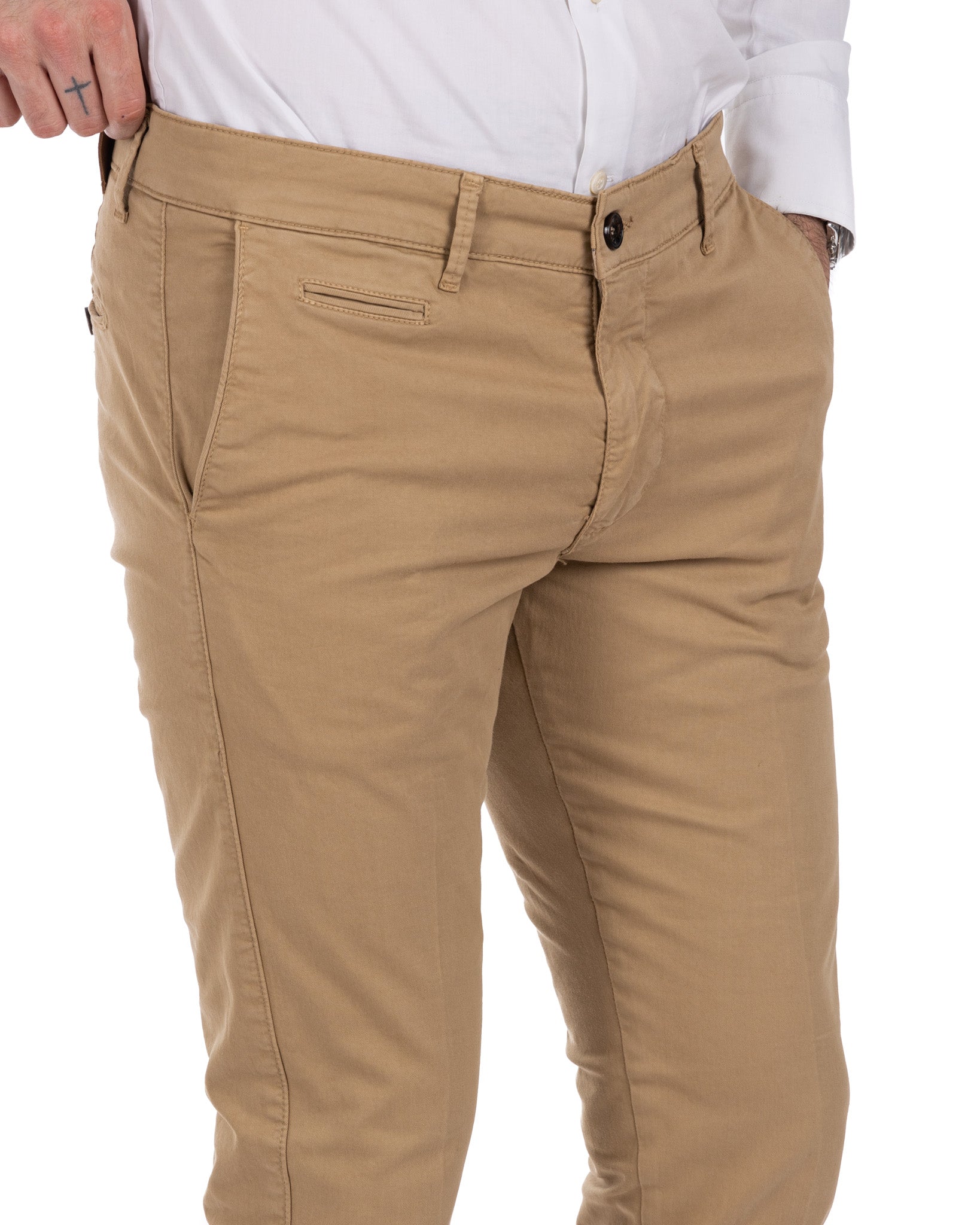 Frank - pantalone basic biscotto