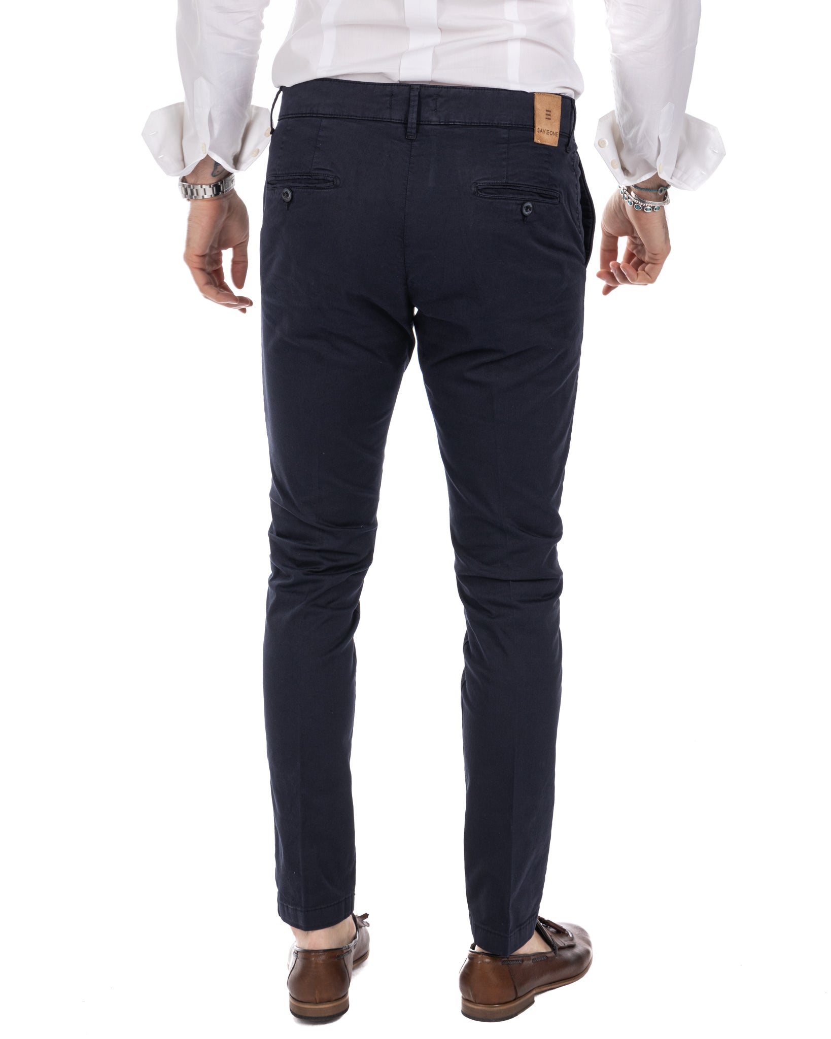 Frank - pantalone basic blu