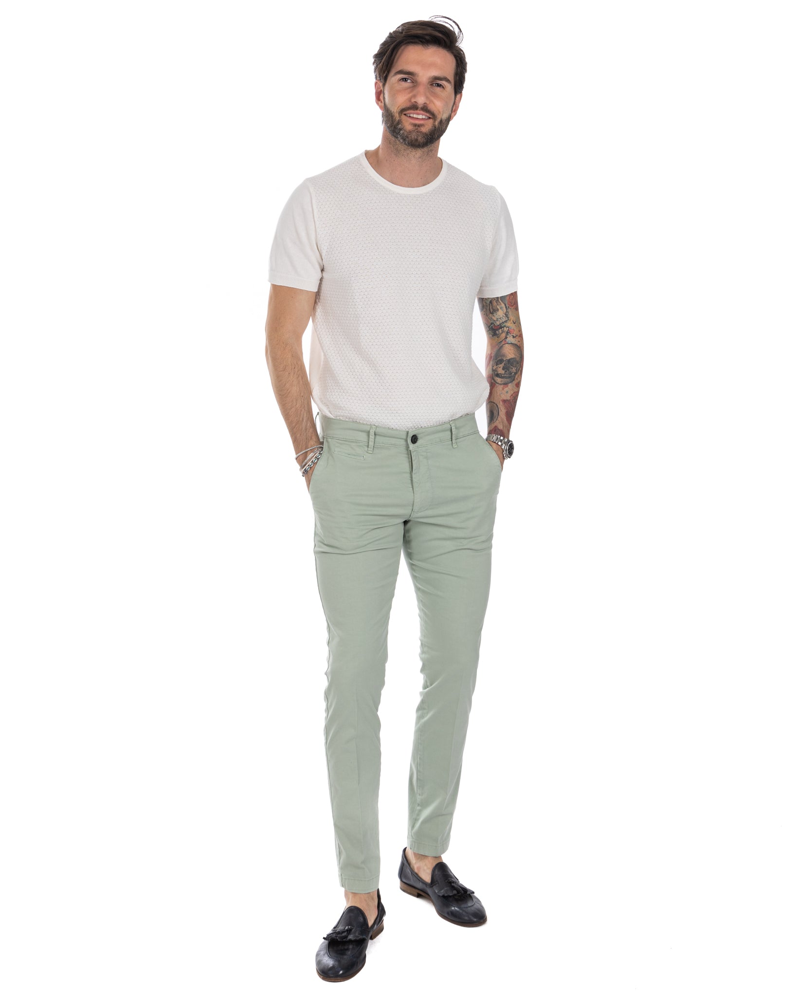 Frank - pantalone basic pistacchio