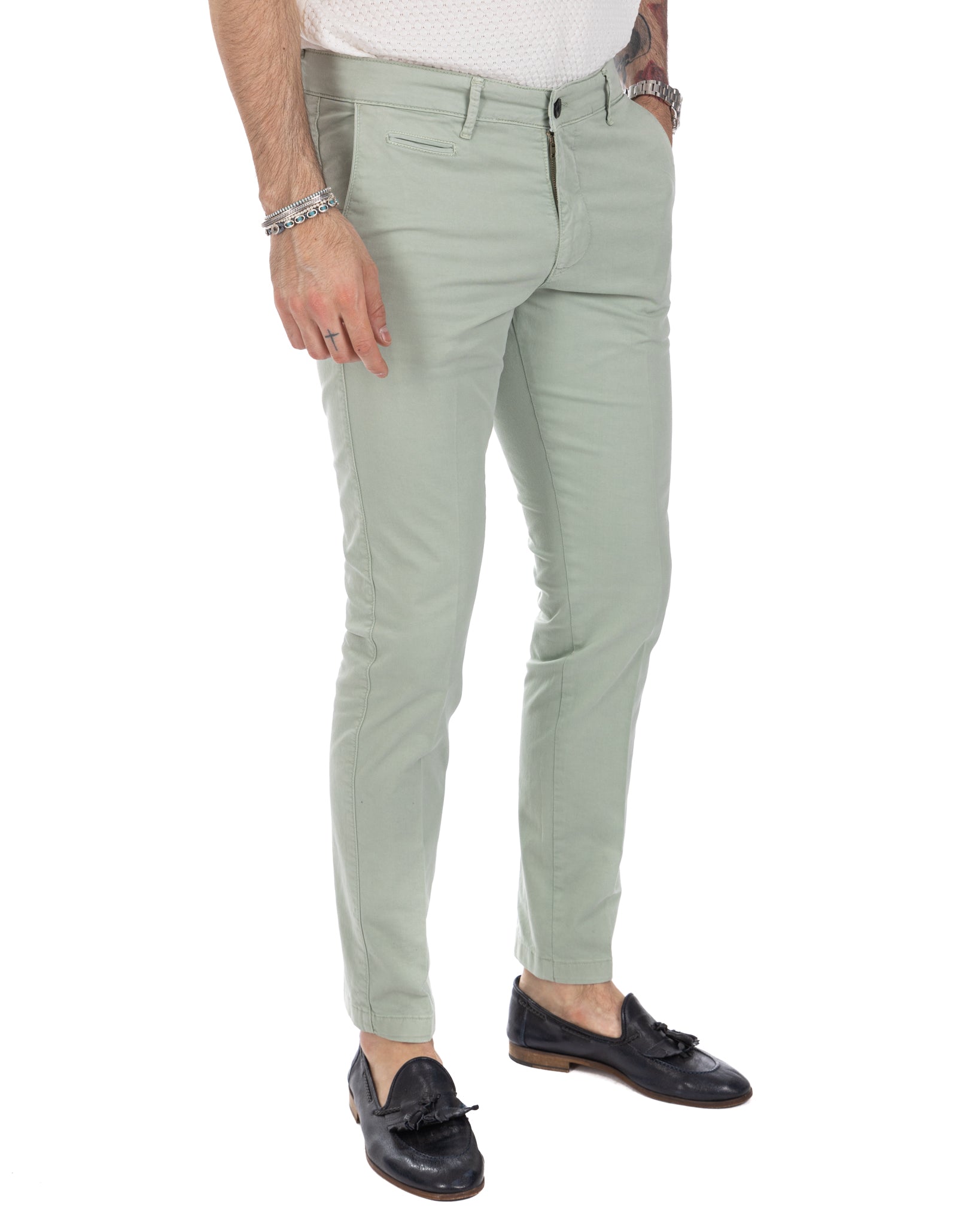 Frank - pantalone basic pistacchio