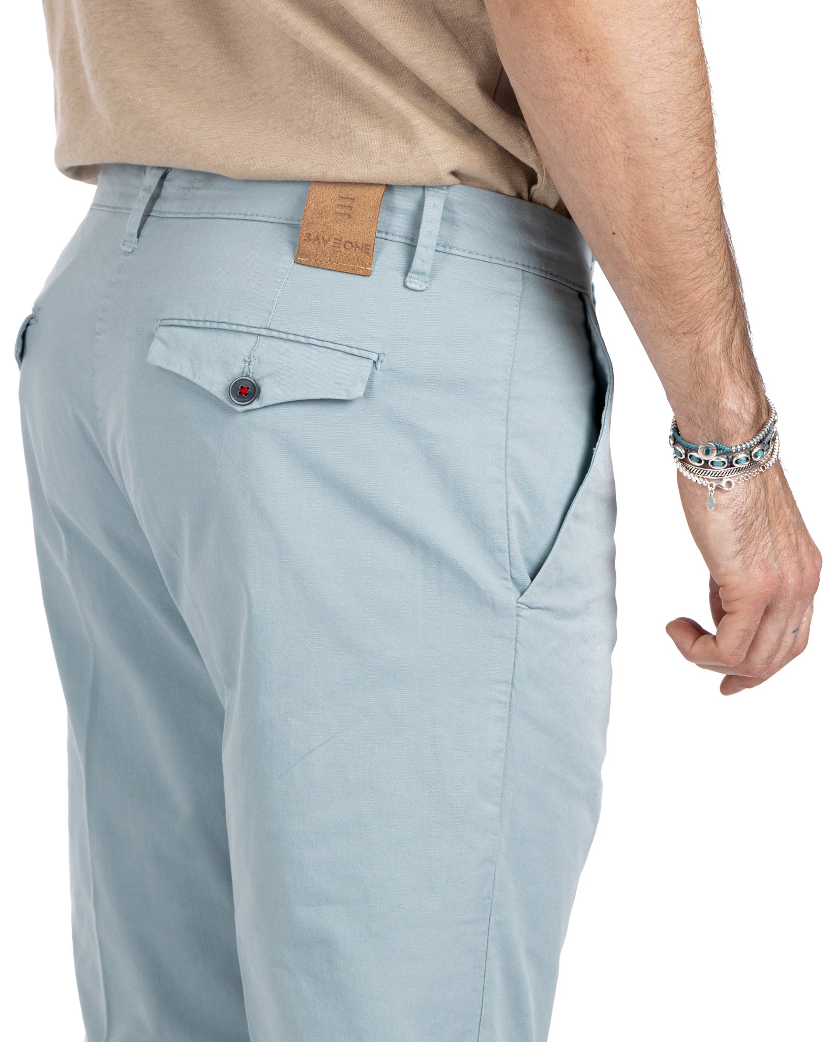 Lauren - light blue capri trousers