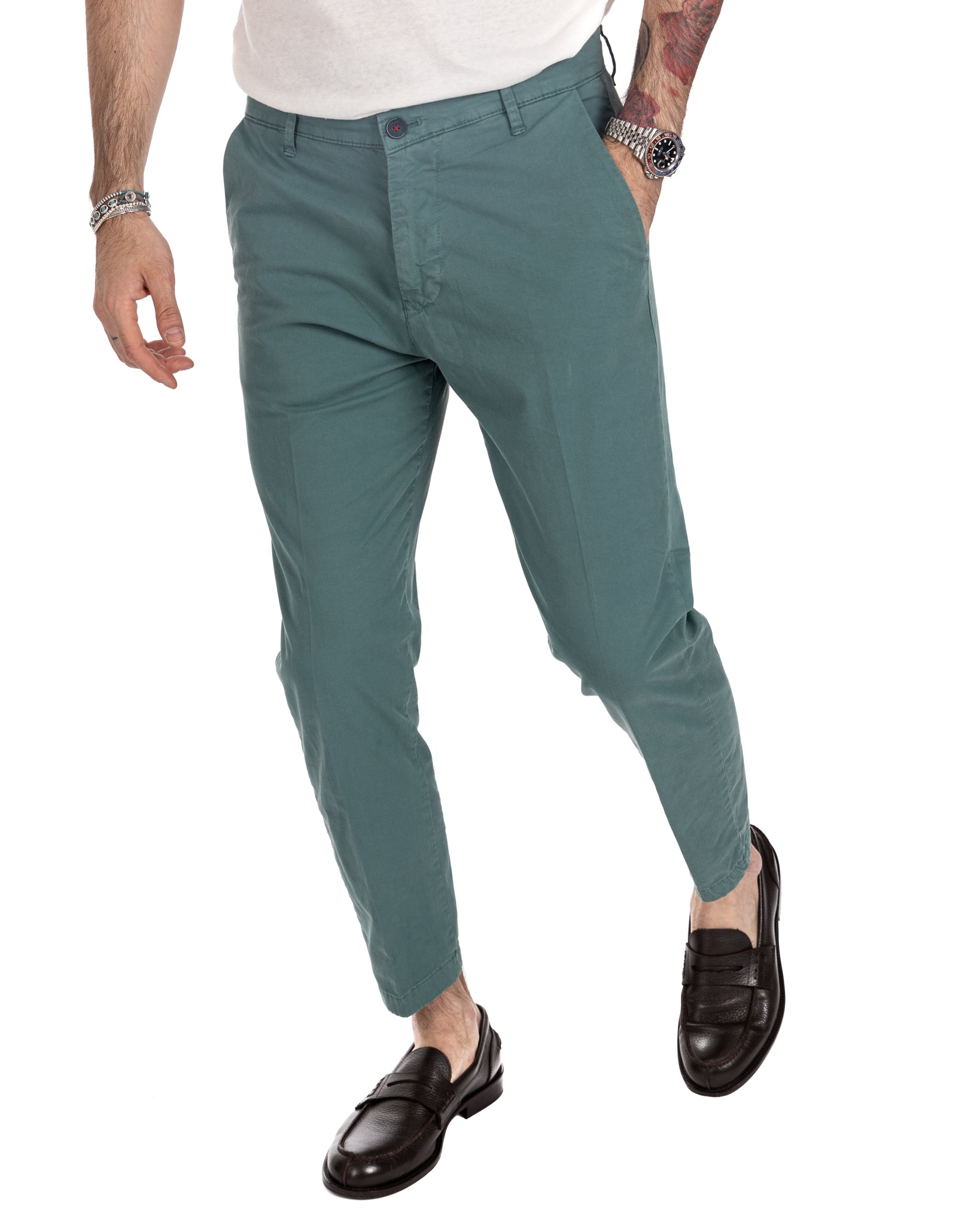 Lauren - pantalone capri verde