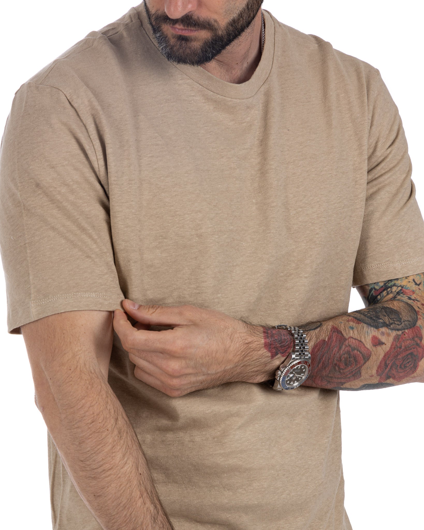 Favignana - t-shirt in lino beige