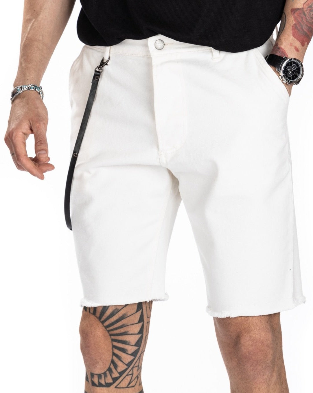 BULL - JEANS BERMUDA BLANCO