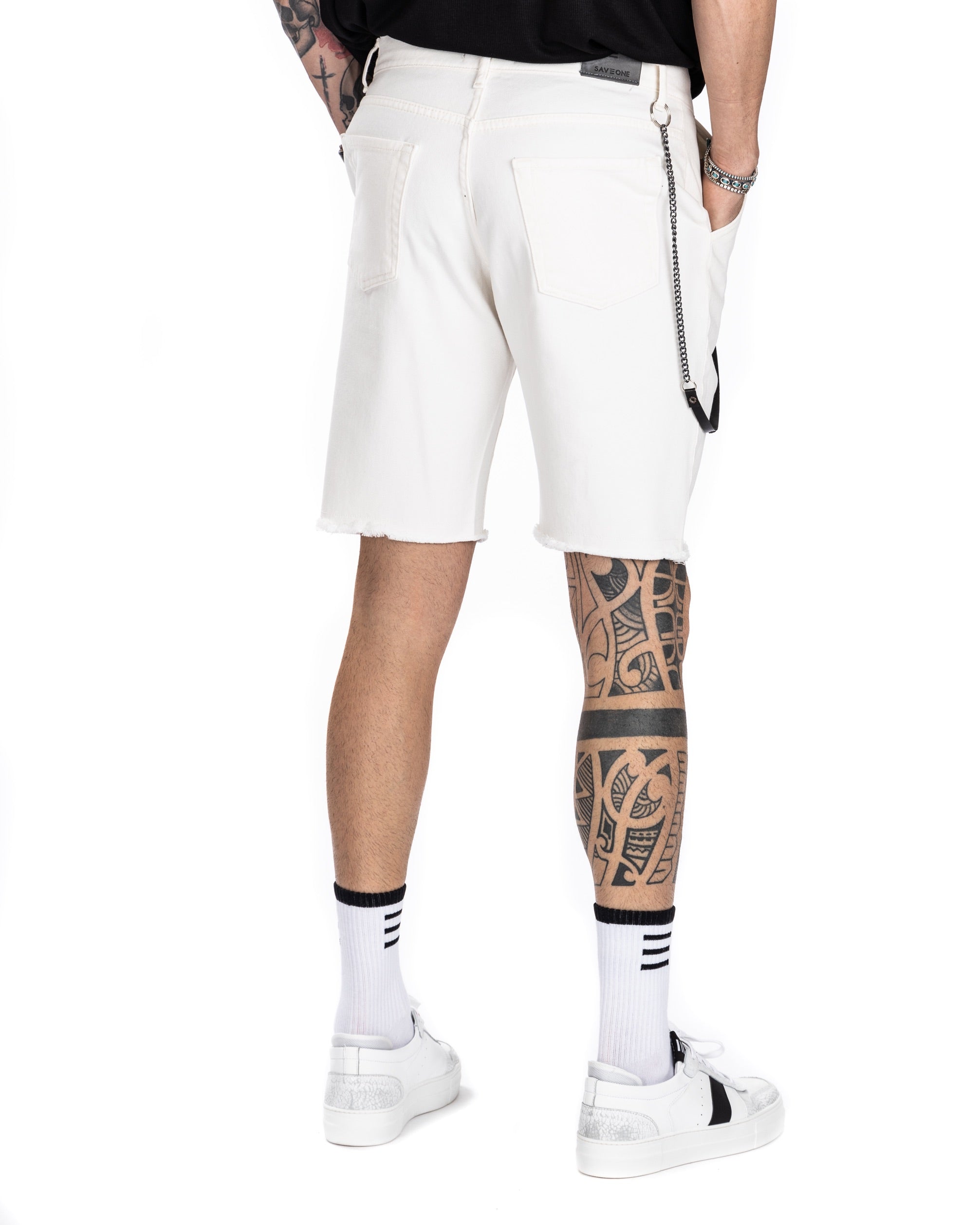 BULL - JEANS BERMUDA BLANCO