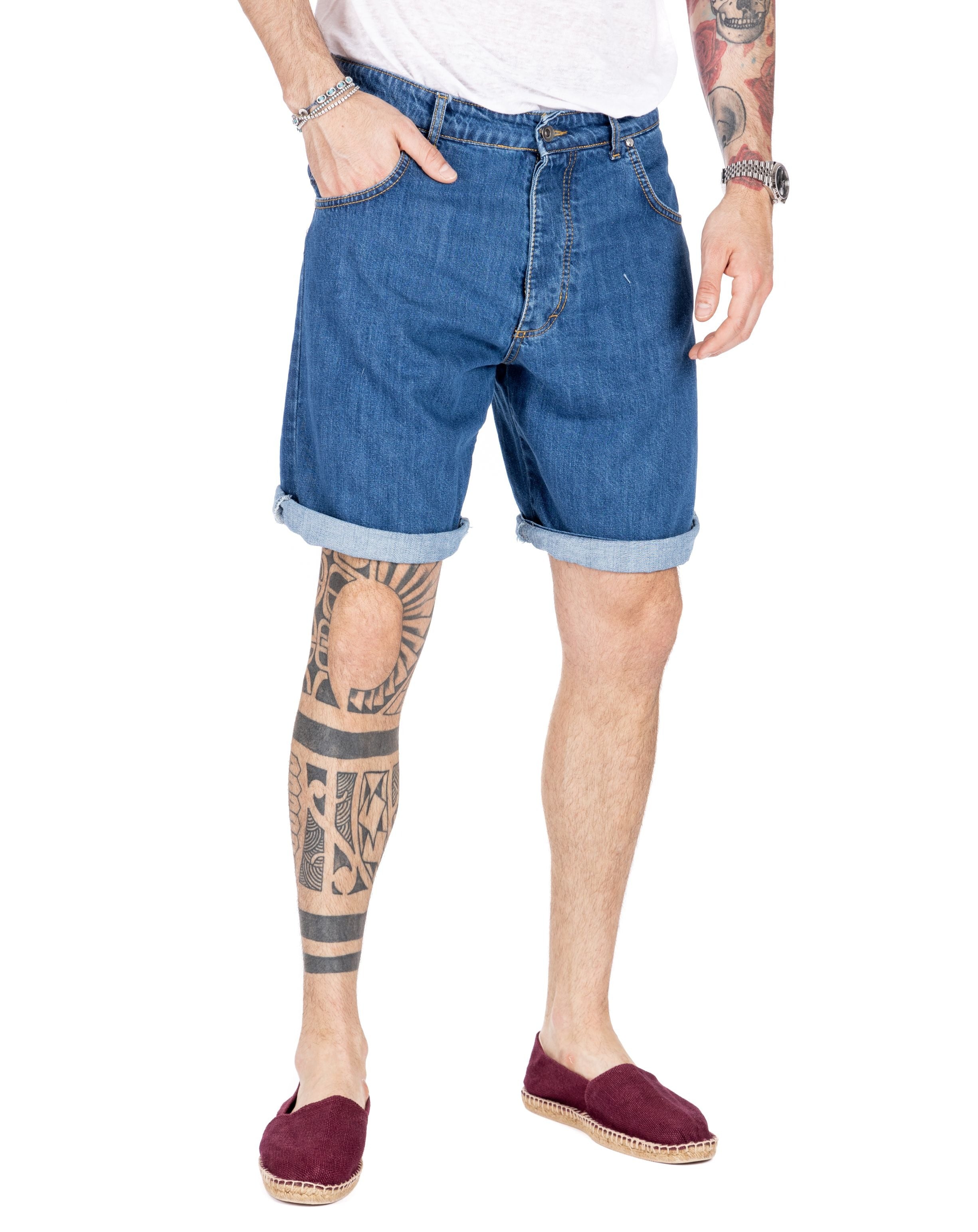 FLOYD - BERMUDA JEANS BLU