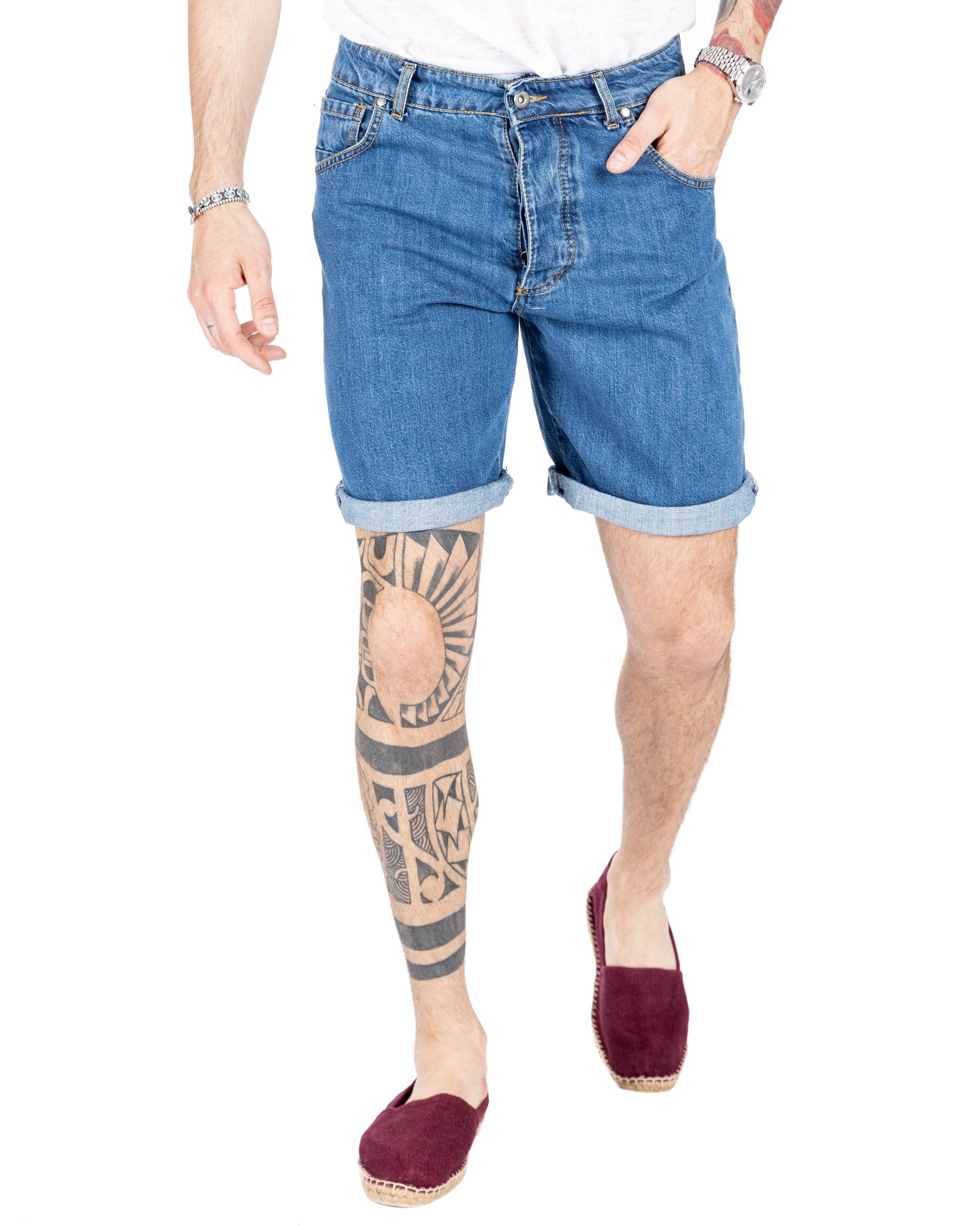 FLOYD - BERMUDA JEANS BLU