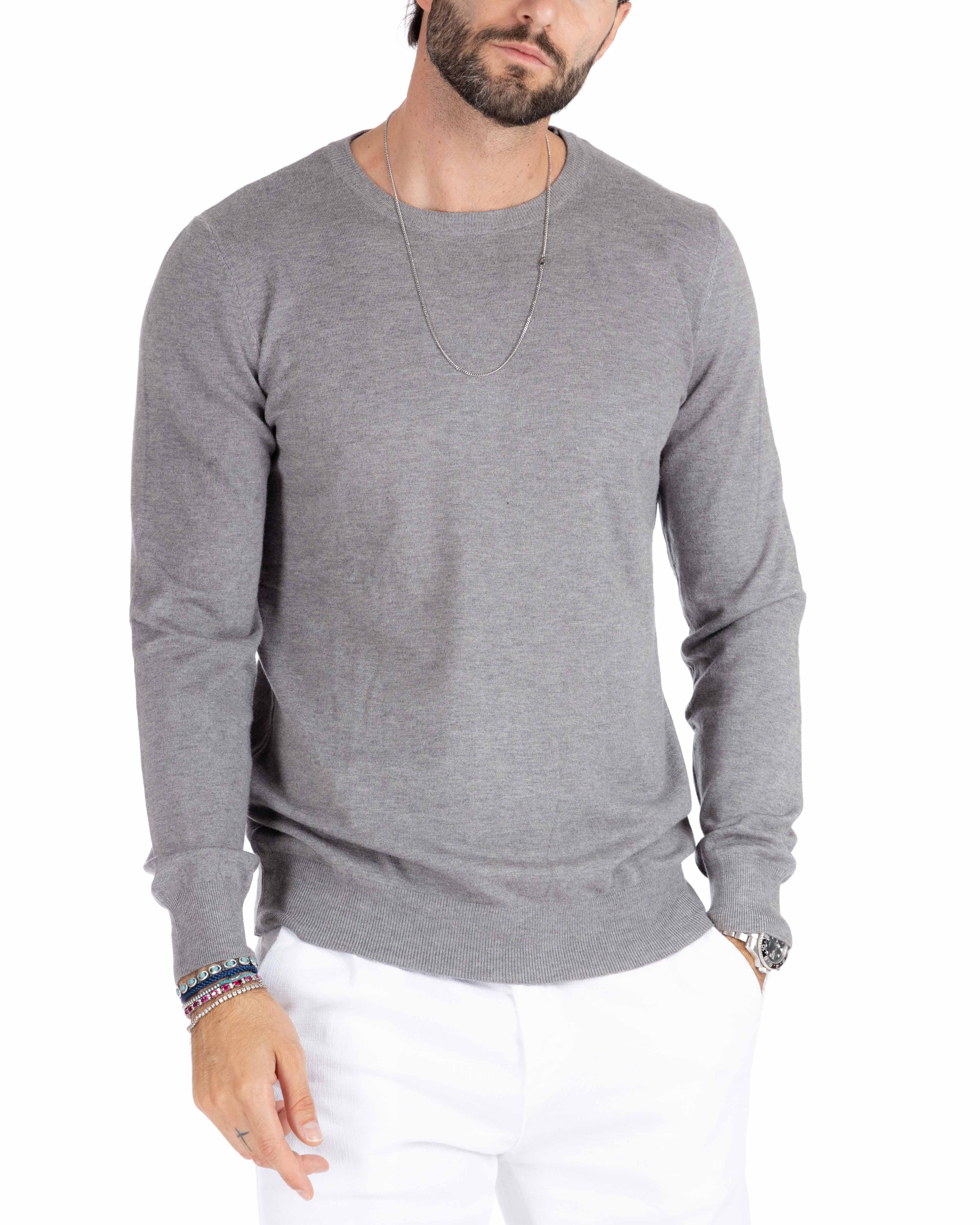 Girocollo basic grigio