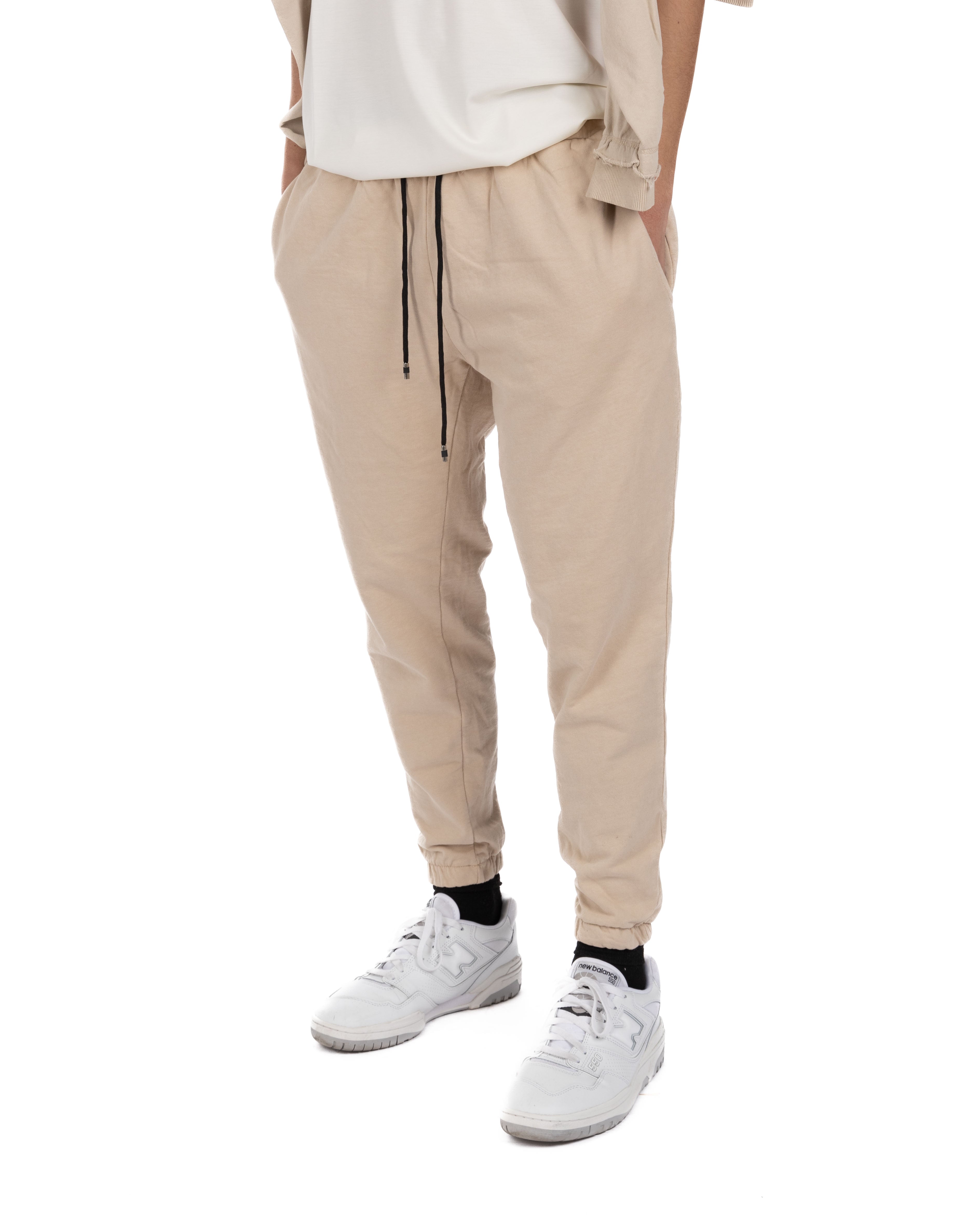 Hans - pantalone tuta beige