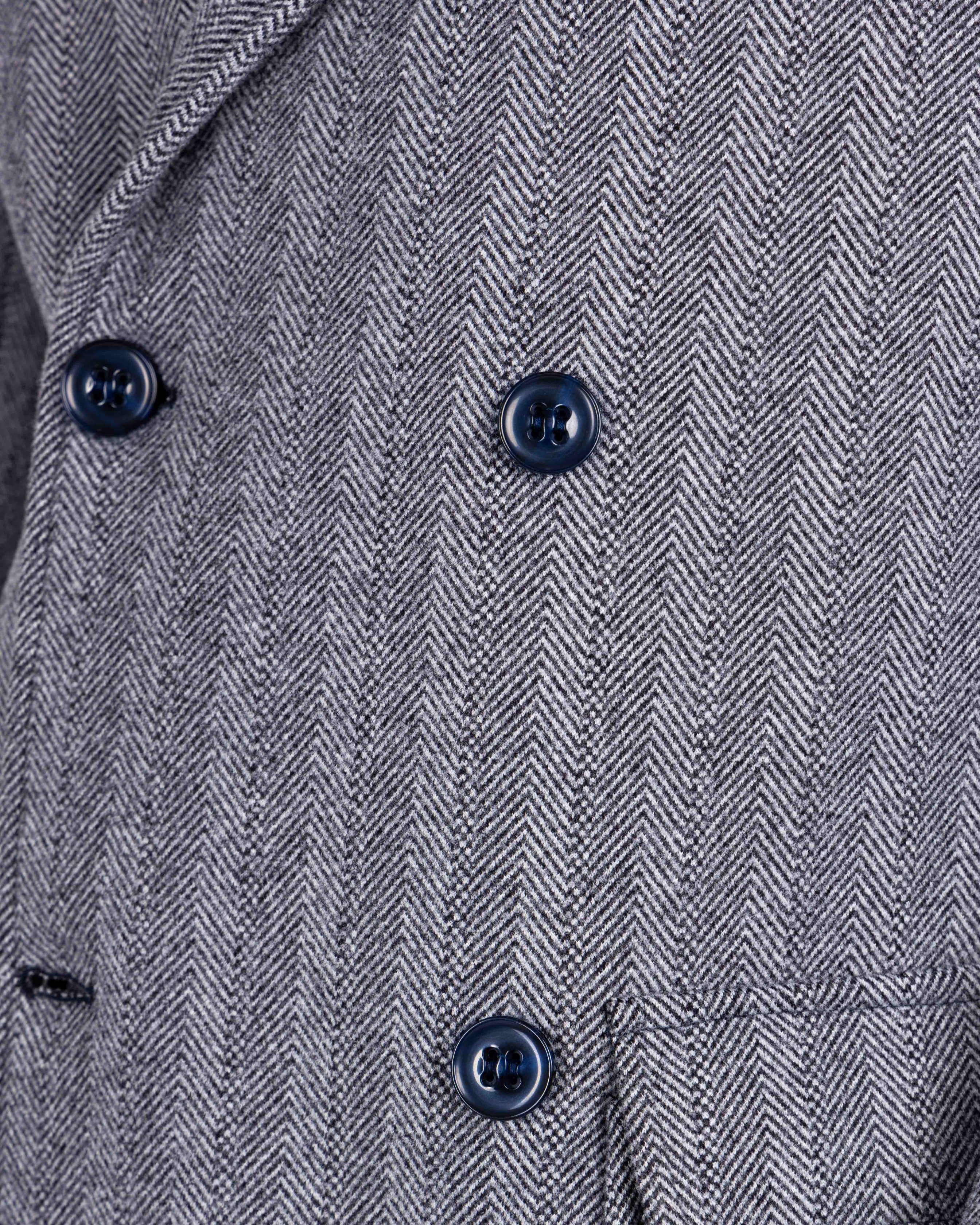 Charles - cappotto doppiopetto spigato blu
