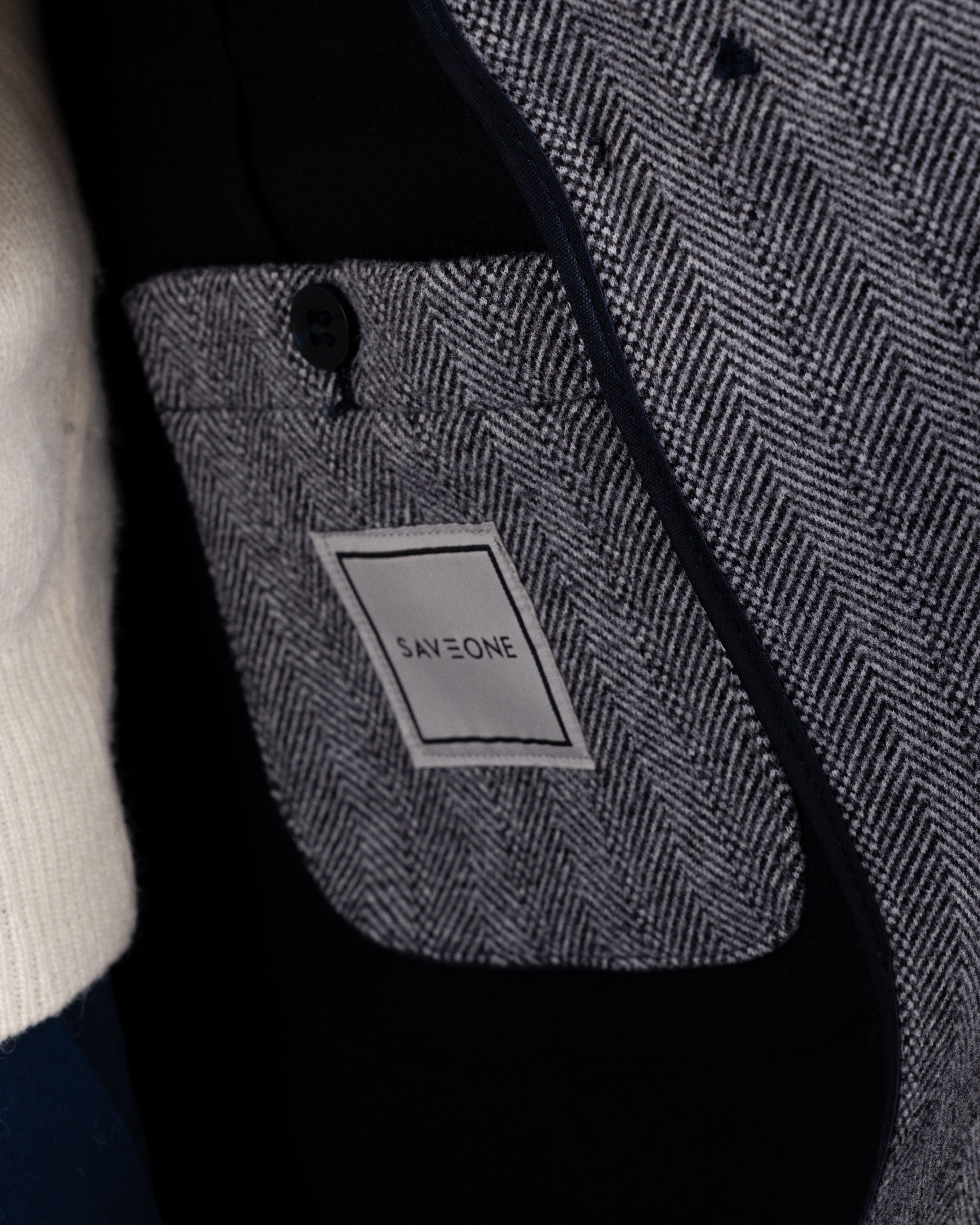 Charles - cappotto doppiopetto spigato blu