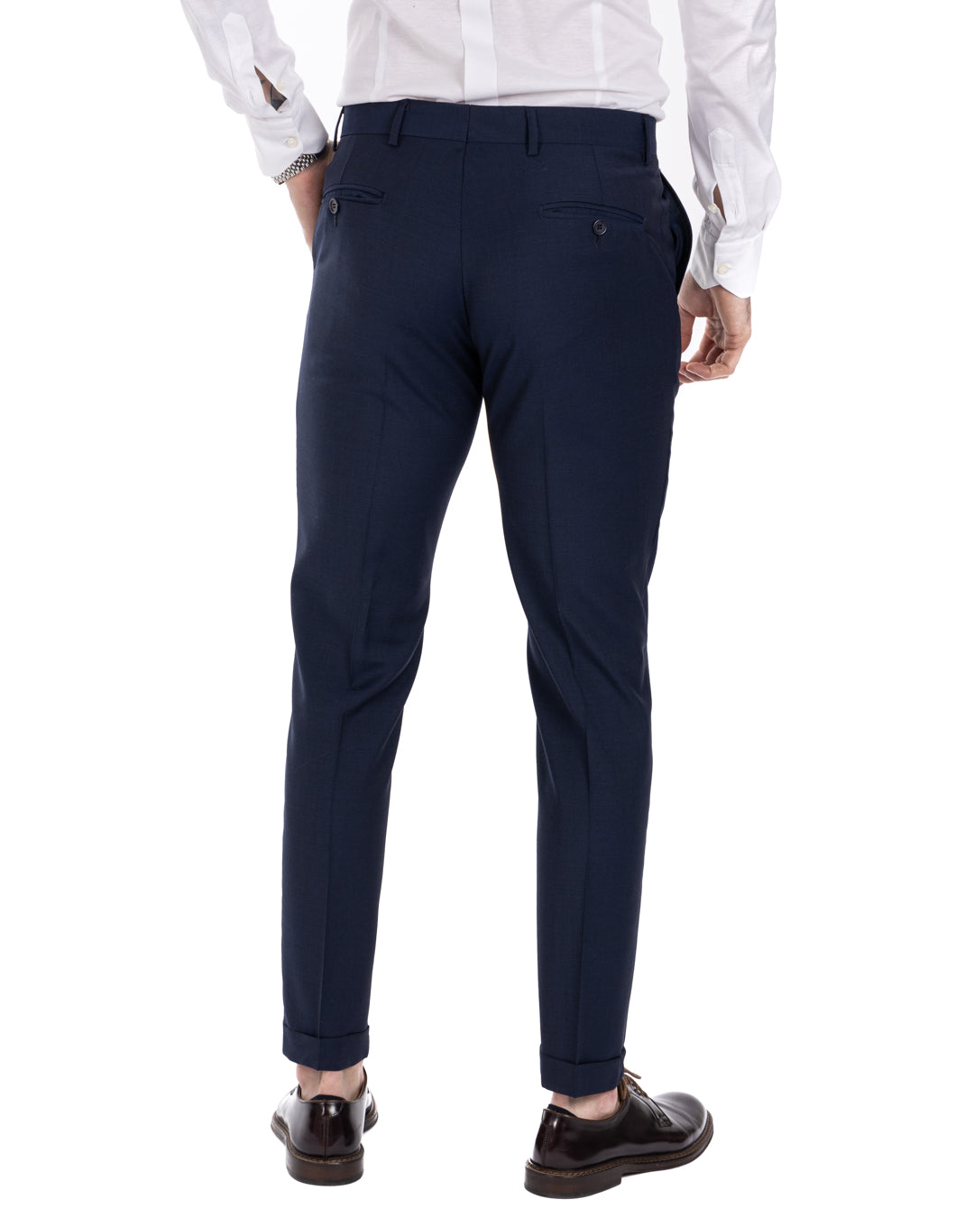 Naples - robe bleue en laine mélangée