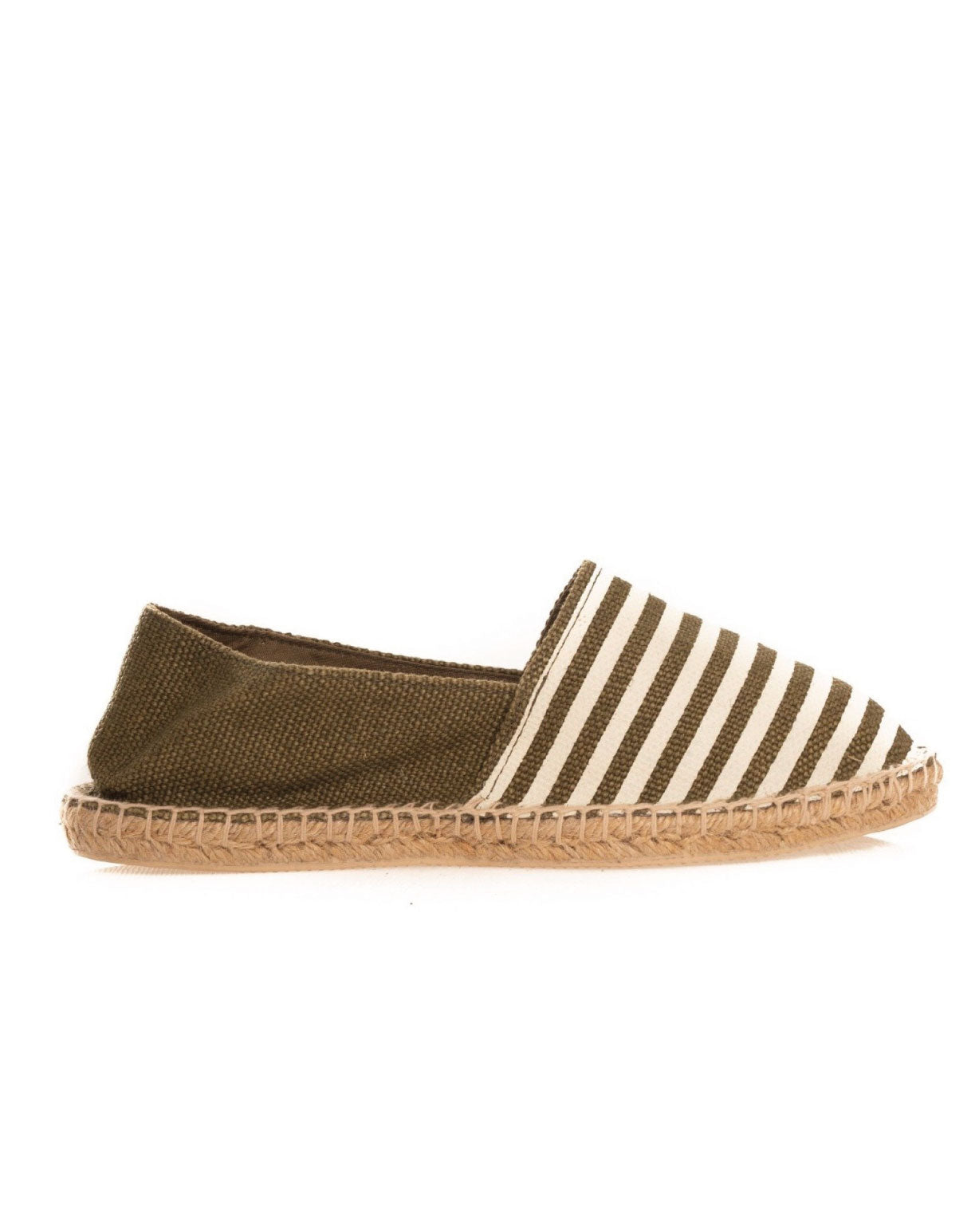 ESPADRILLAS A RIGHE VERDE MILITARE