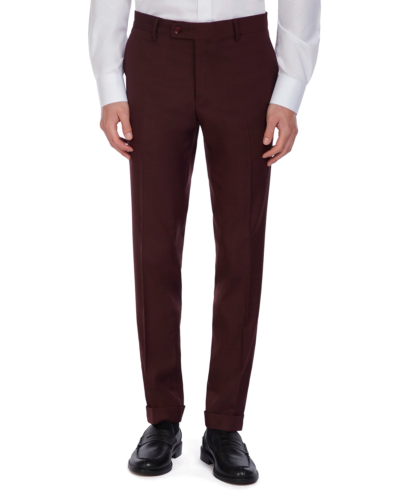 Traje Sydney grisalla burdeos