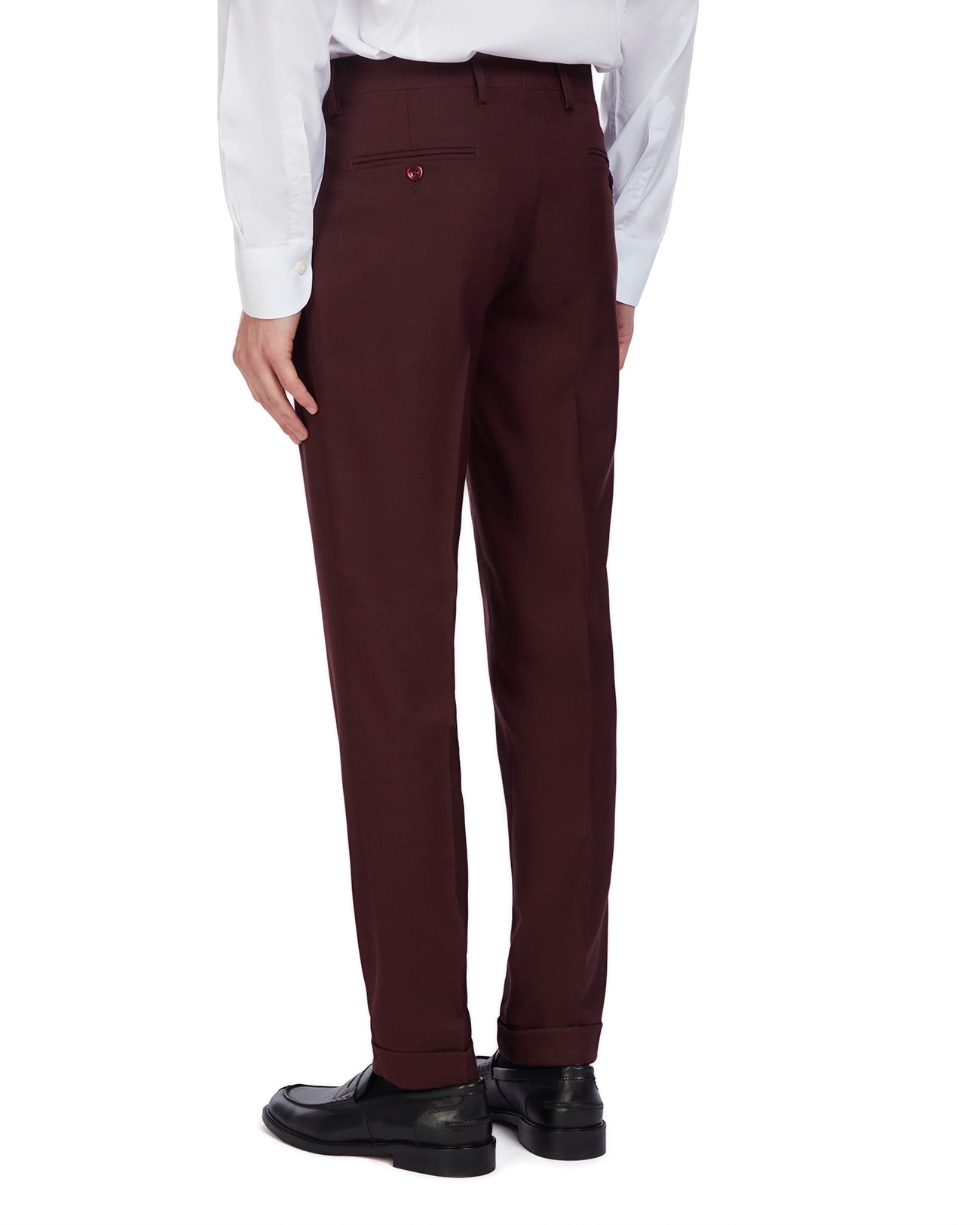 Traje Sydney grisalla burdeos