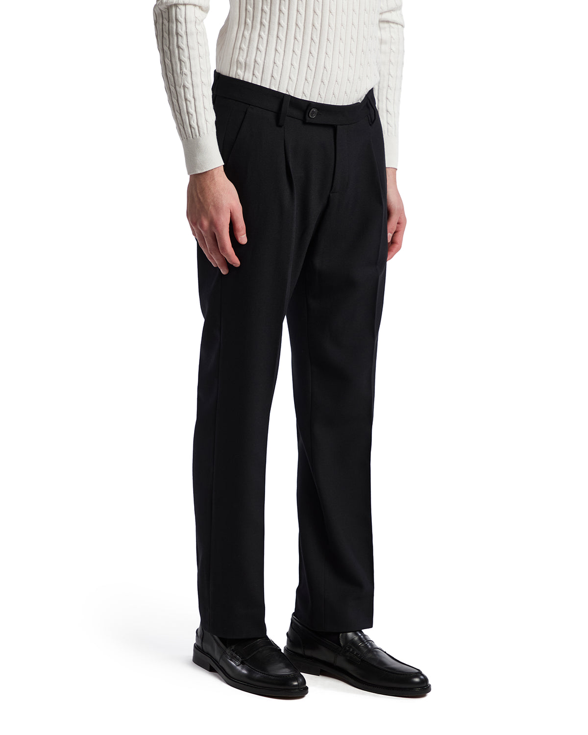 Pantalone Aka in flanella nero
