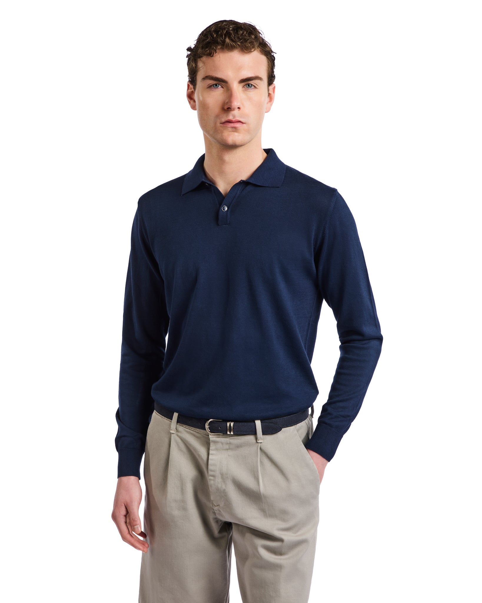 Polo Andrey in cotone blu