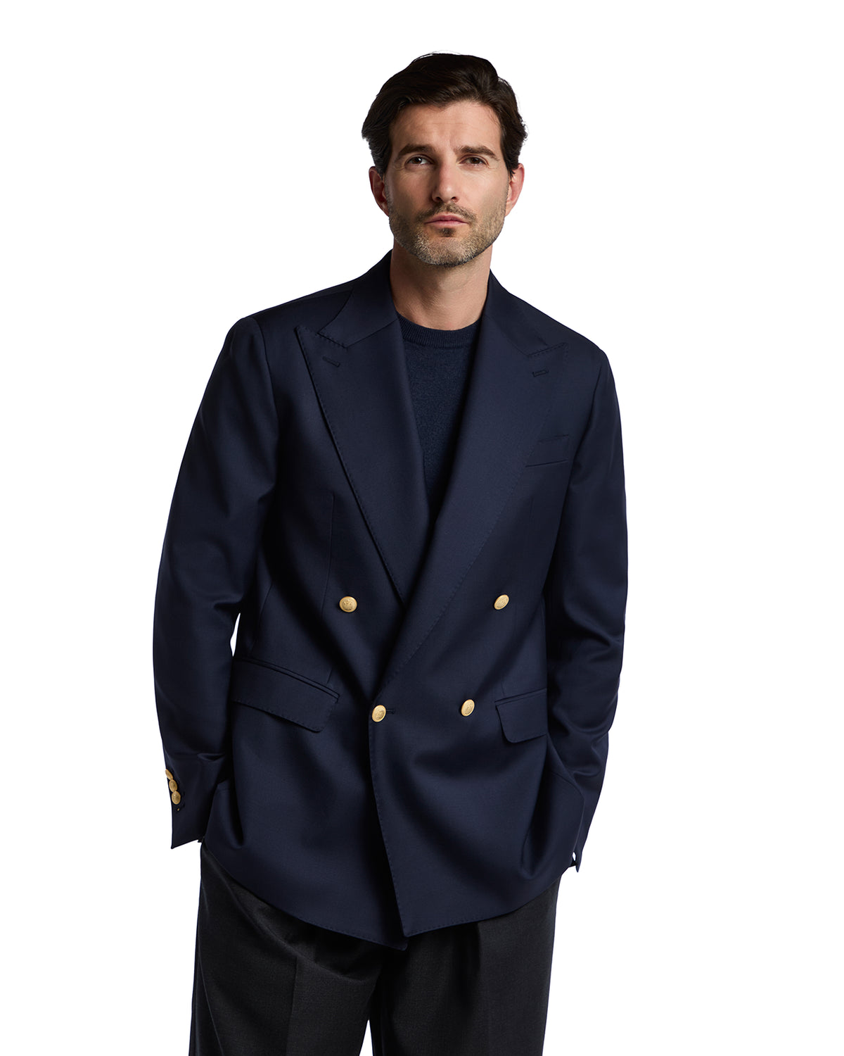 Blazer Roma in lana Perennial Canonico blu