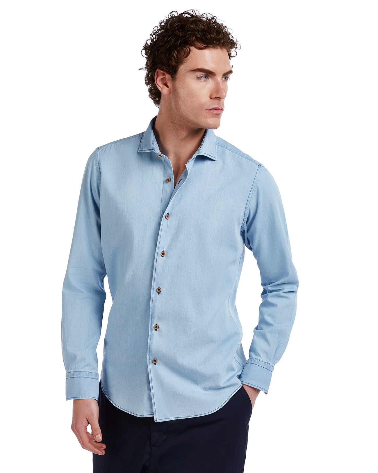 Mark camicia jeans lavaggio chiaro