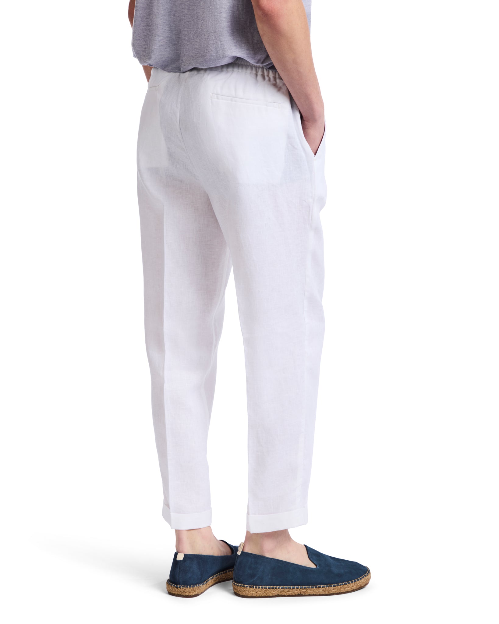 Pantalaccio Cary in puro lino bianco