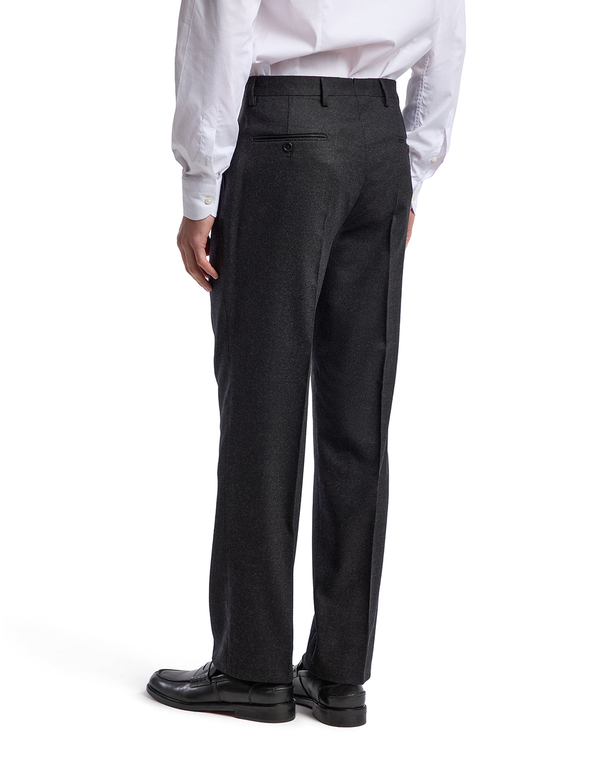 Classic-Hose aus Rugby-Drago-Flanell in Anthrazit