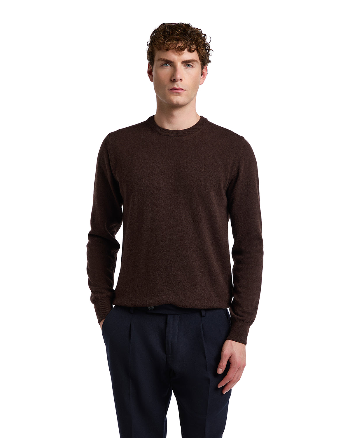 Sudadera Dustin de mezcla de cachemir marrón