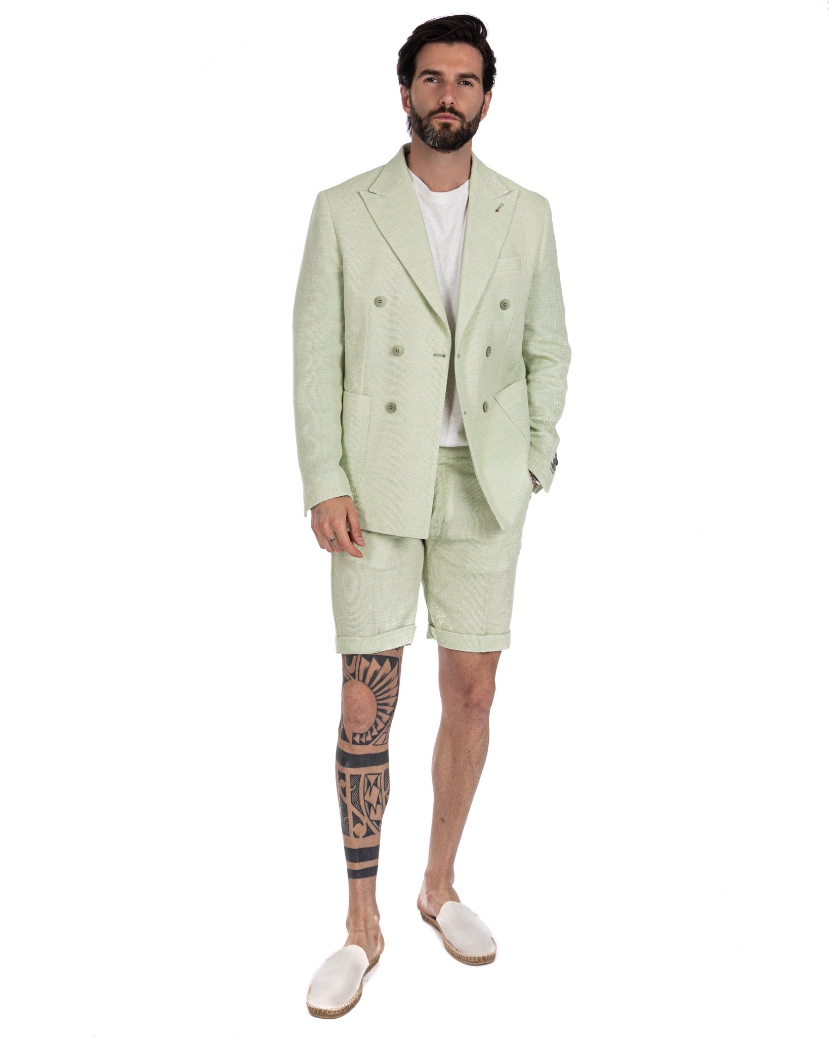Leuca - giacca doppiopetto verde
